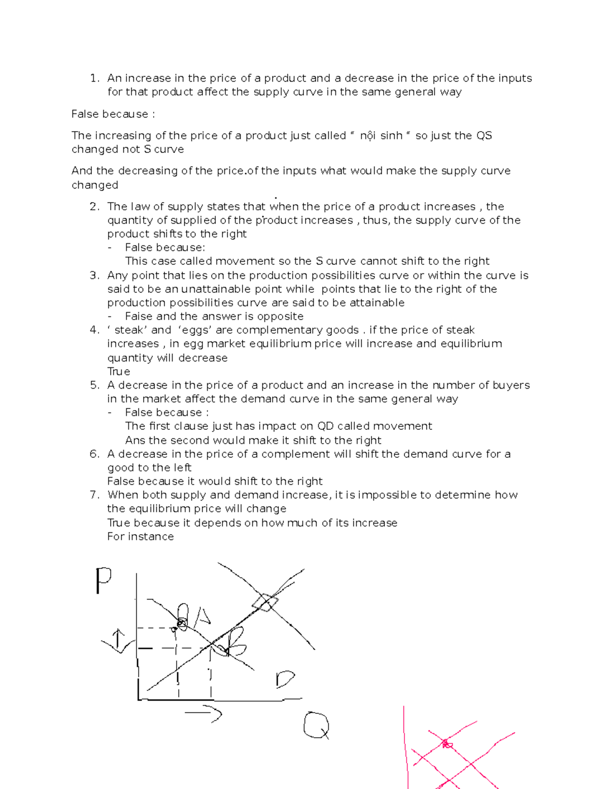 ECO 101: Supply and Demand Curve Analysis - Exam Review Notes - Studocu