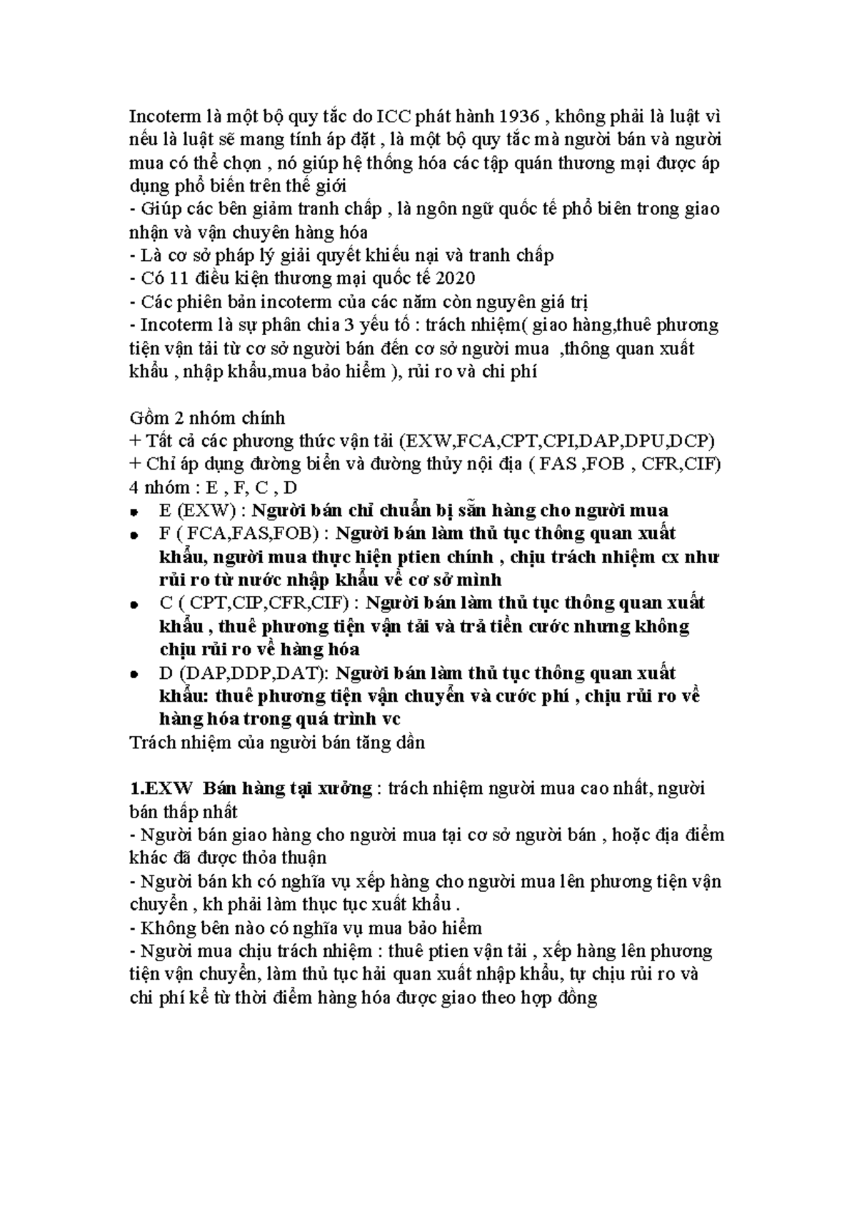 Incoterms 2020: Quy tắc thương mại quốc tế và trách nhiệm giao hàng ...