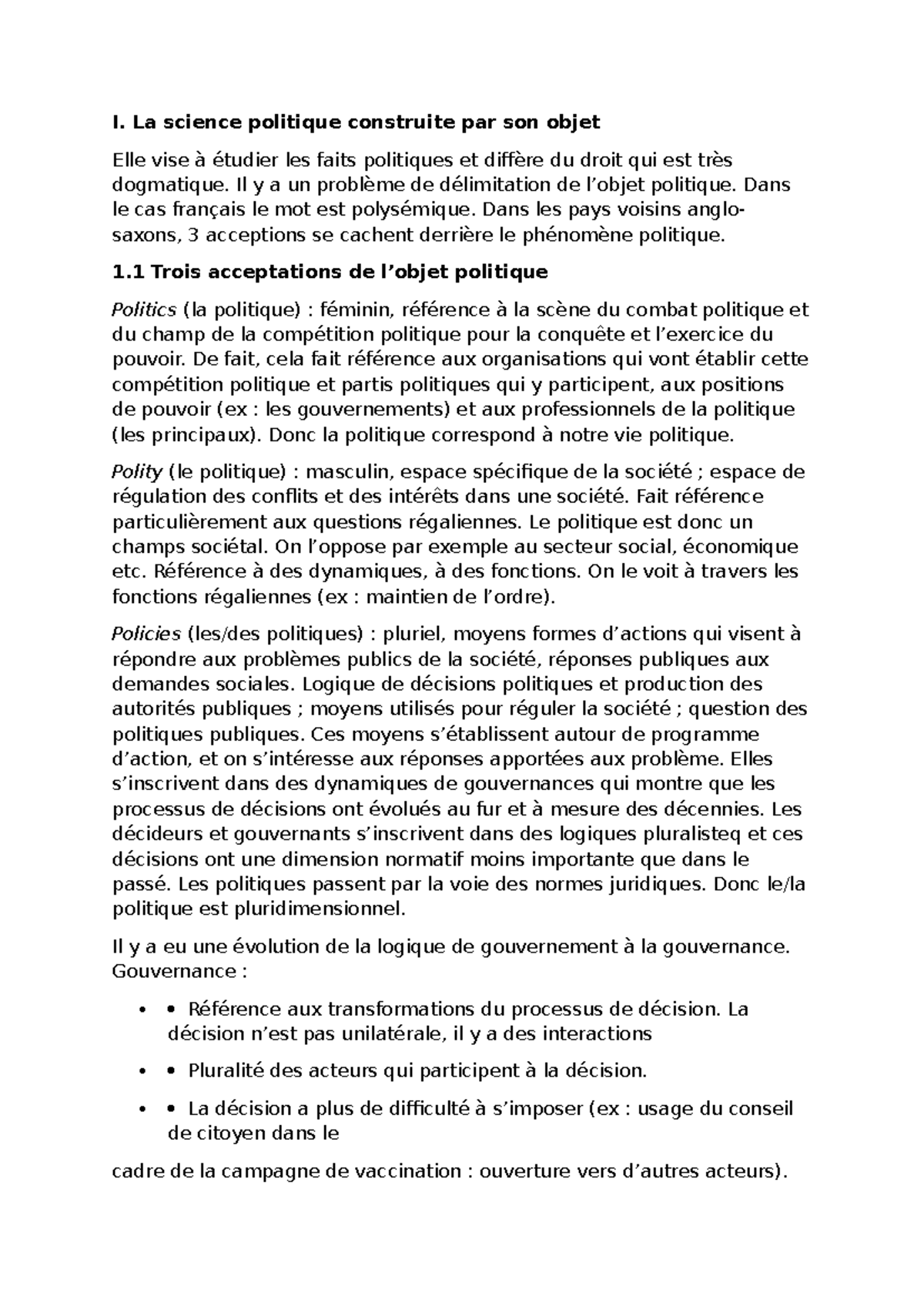 Introduction à la science politique : Concepts et définitions clés ...