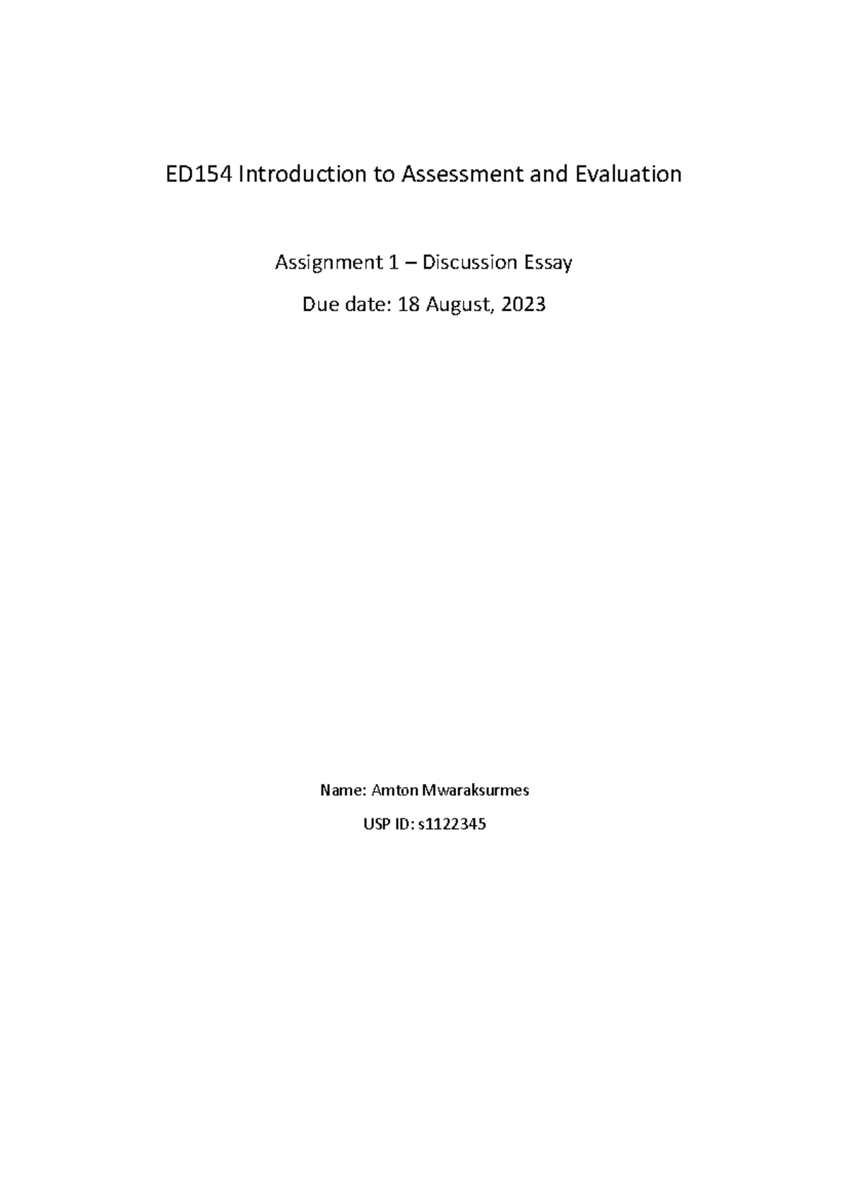 ED154 Assignment 1: Discussion on Feedback and Learning Objectives ...