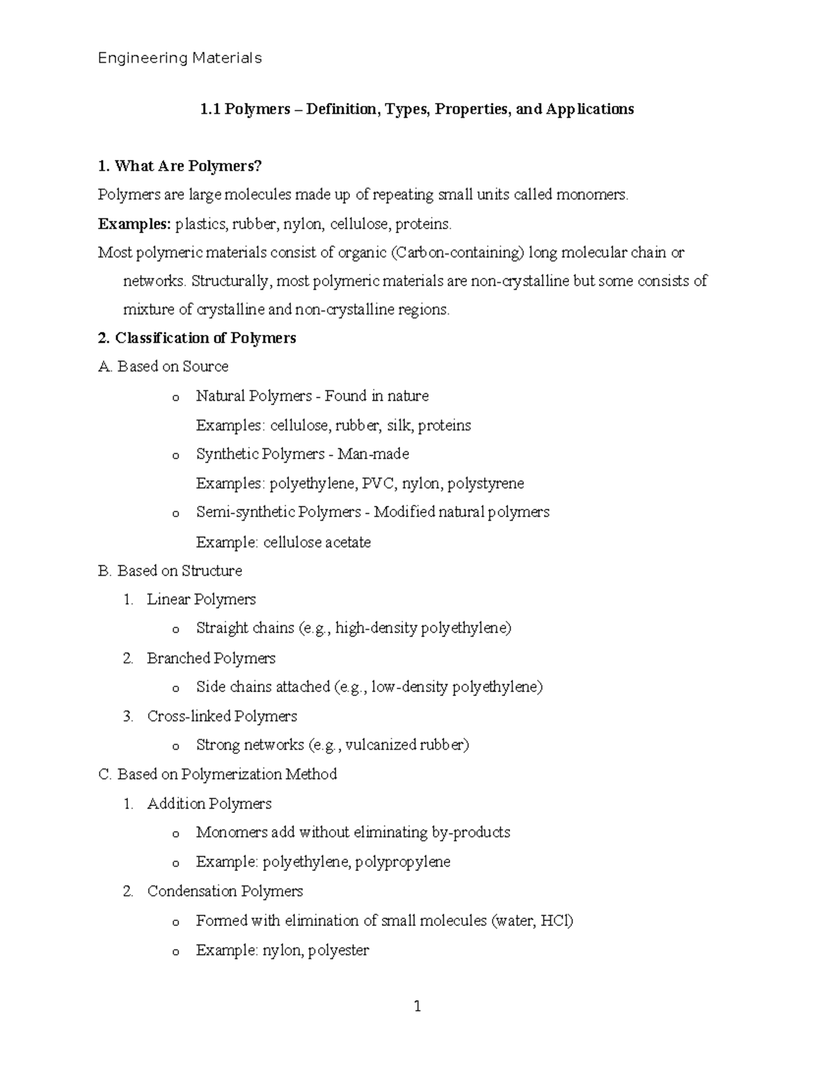 Chapter 5 - Engineering Materials: Polymers, Ceramics, and Composites ...
