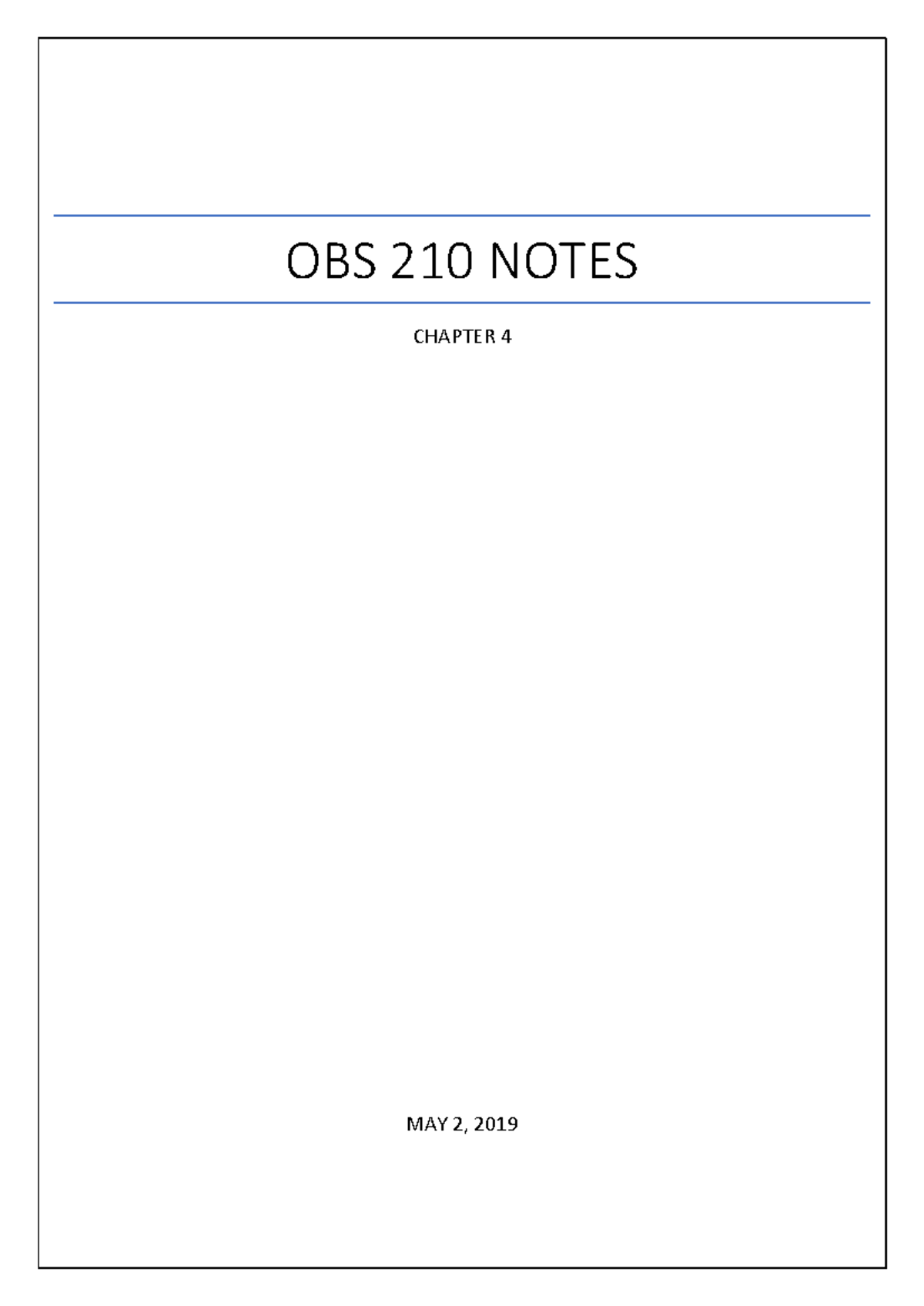OBS 210 Chapter 4 - Summary Business management - Warning: TT ...
