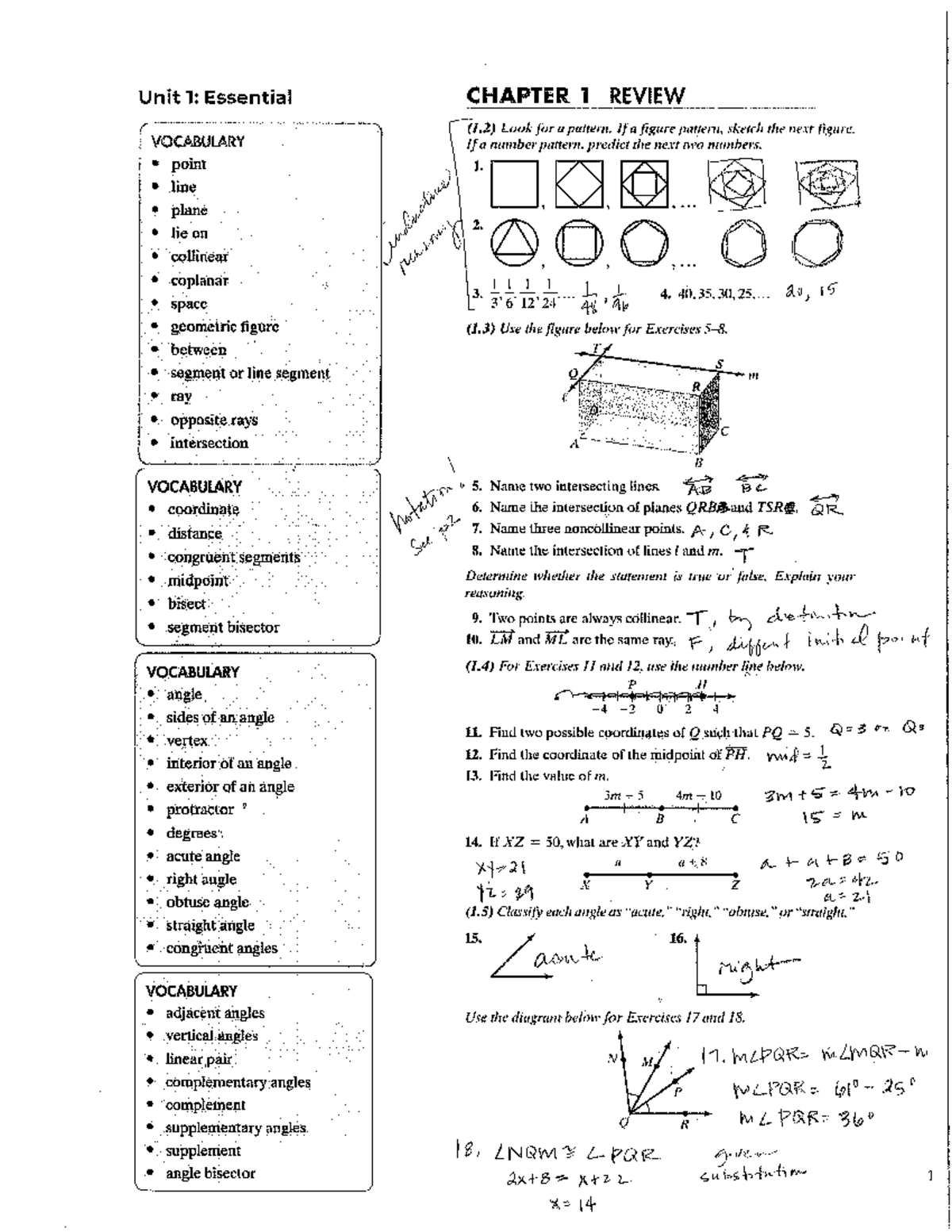 Final Review: Essential Concepts from CHAPTER 1 (Unit 1) - Studocu