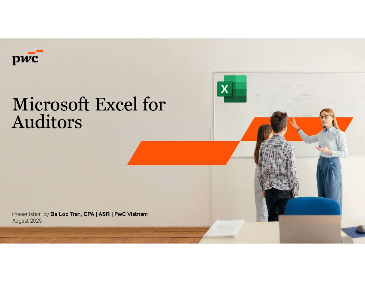 PWC - Excel for Auditors: Key Tools & Formulas Overview - Studocu