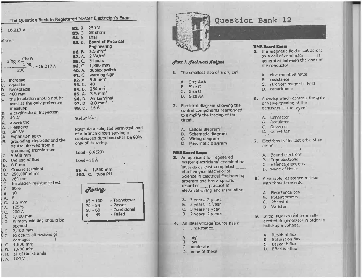 RME Question Bank 10 - Comprehensive Review for Master Exam - Studocu