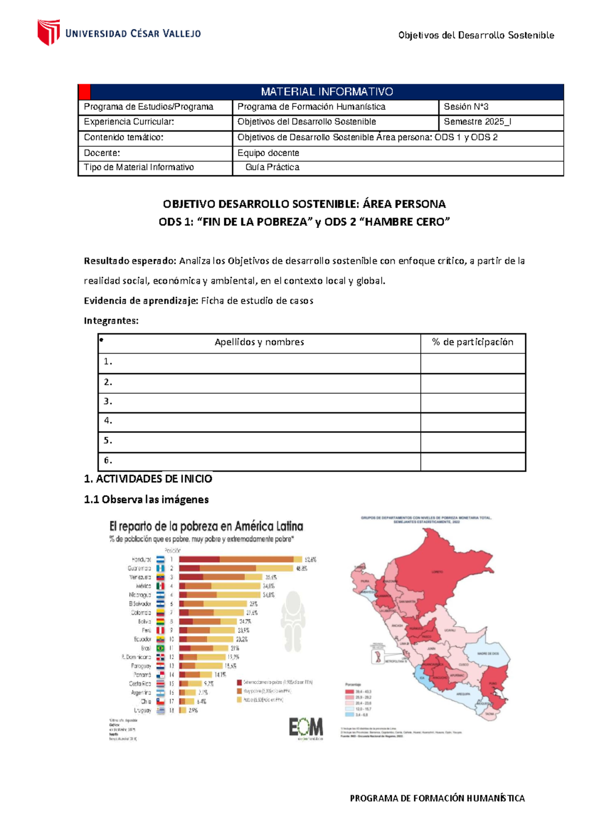 Guía Práctica N° 03: ODS 1 y ODS 2 - Fin de la Pobreza y Hambre Cero ...