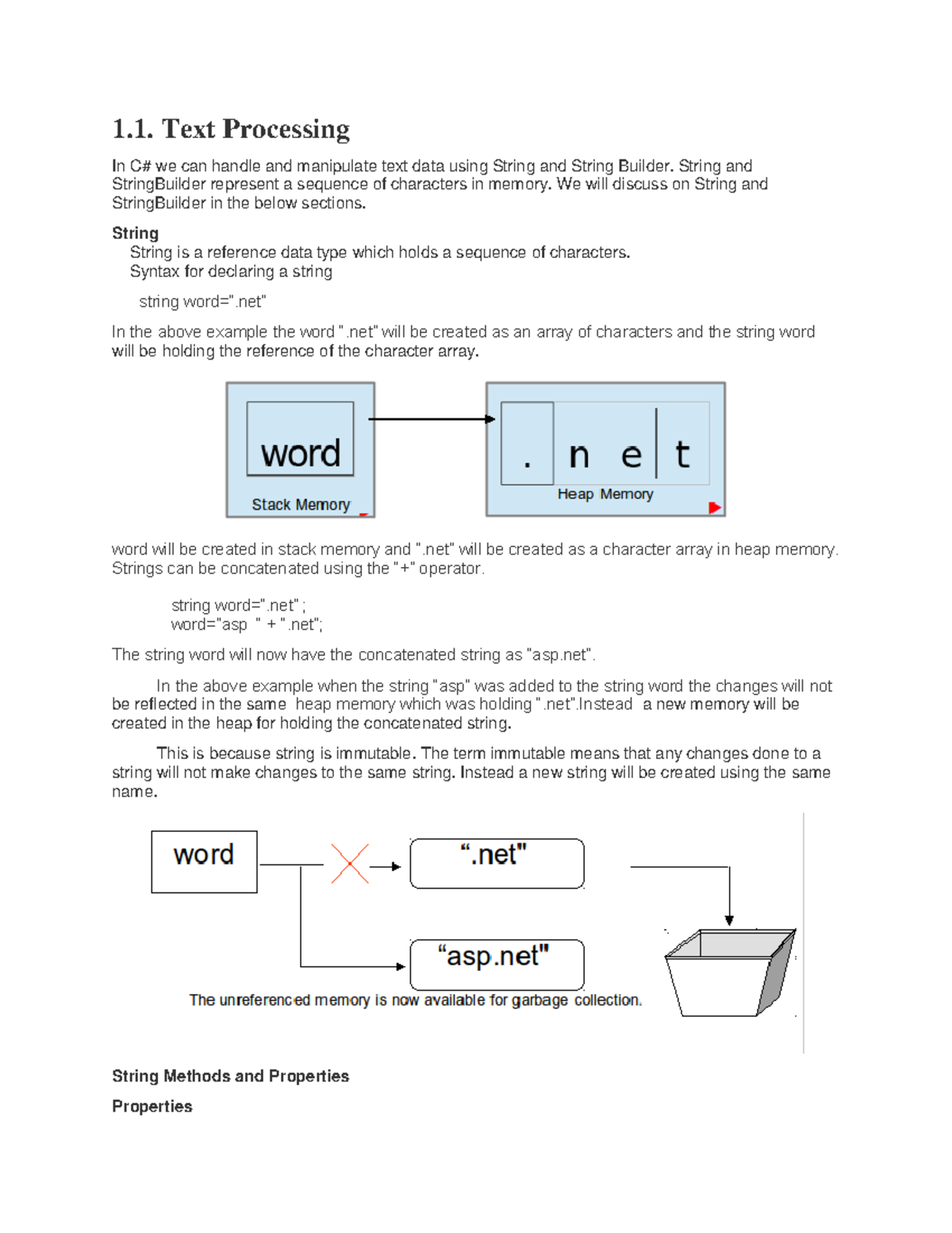 Asp.net part2 - Asp. Net part 2 - 1. Text Processing In C# we can ...