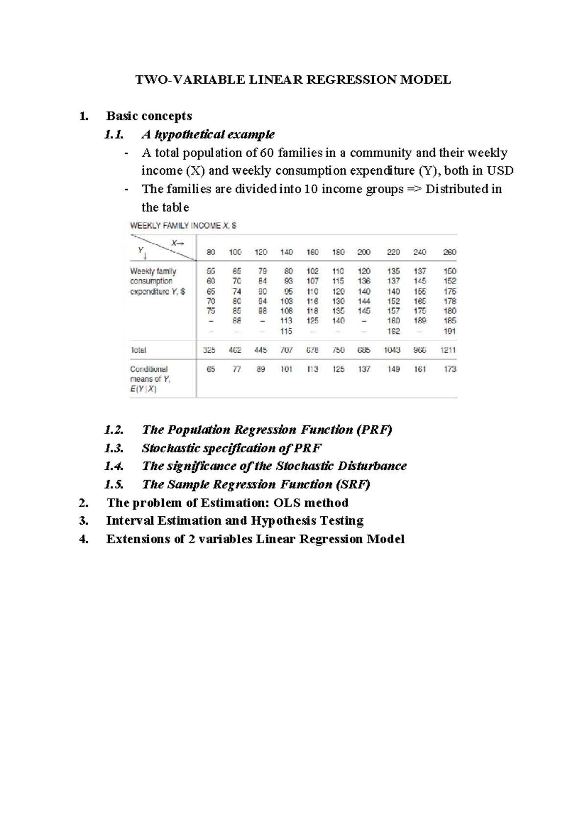 Econometrics - KTEE309 - KINH TẾ LƯỢNG - TWO-VARIABLE LINEAR REGRESSION ...
