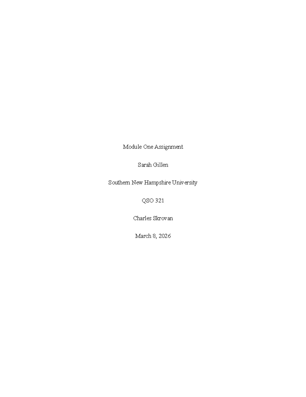 Module One Assignment: TBL Industry Comparison QSO 321 - Studocu
