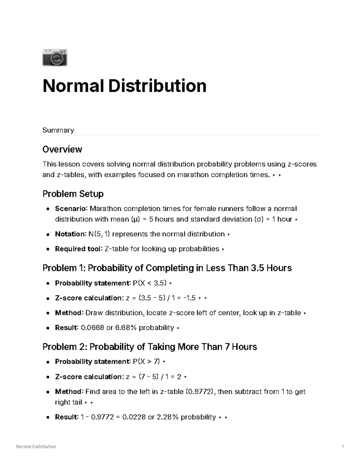 Normal Distribution Overview - Winter Session - Module 1 - Studocu