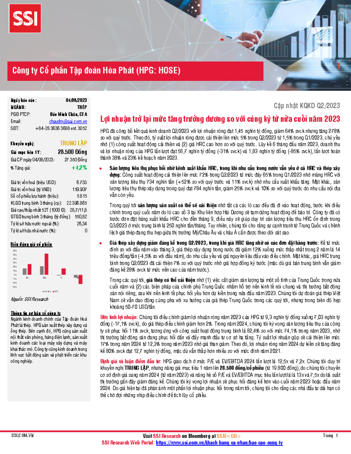 HPG 2023 08 04 SSIResearch - SSI.COM Visit SSI Research on Bloomberg at ...