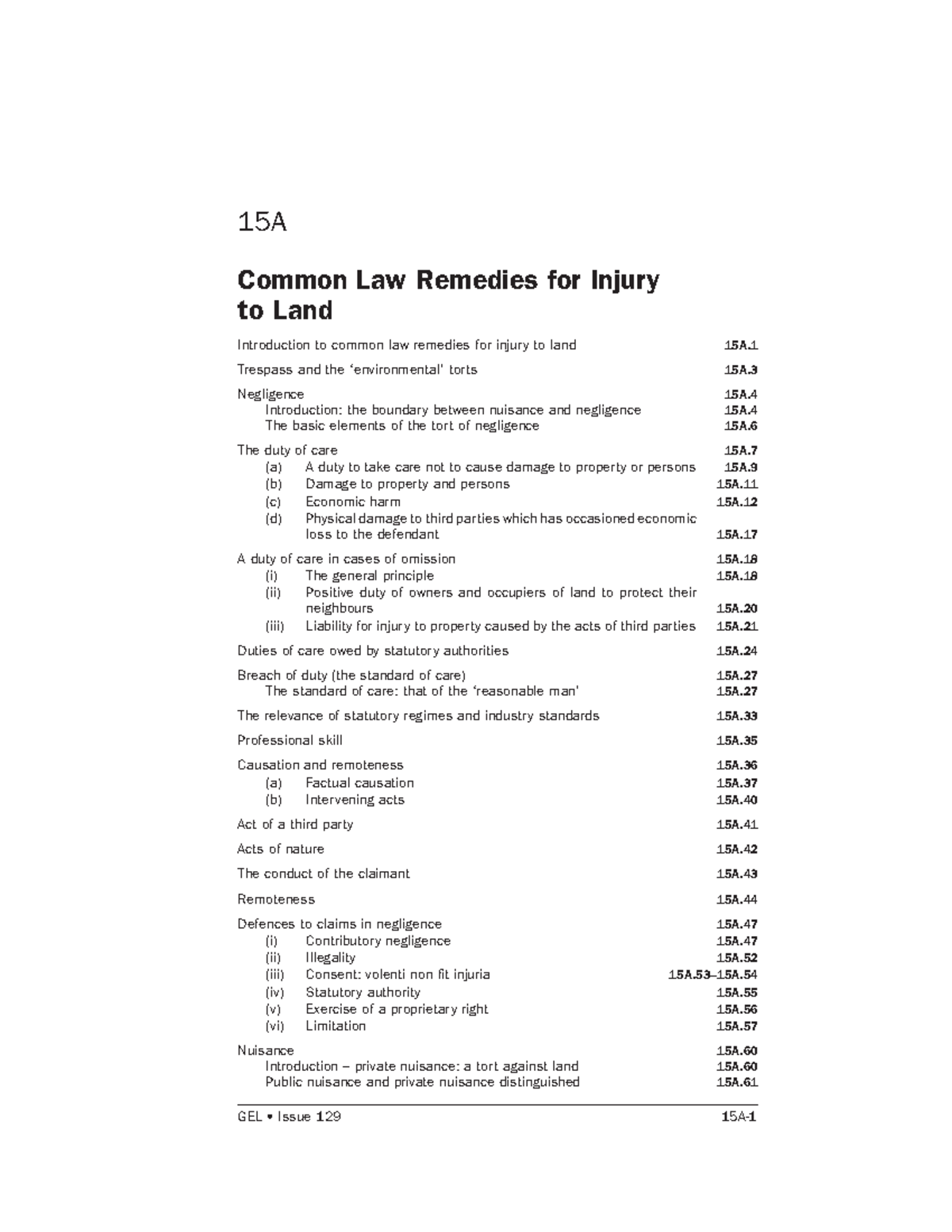 Final Exam Notes on Tort of Negligence (Course Code: 15A) - Studocu