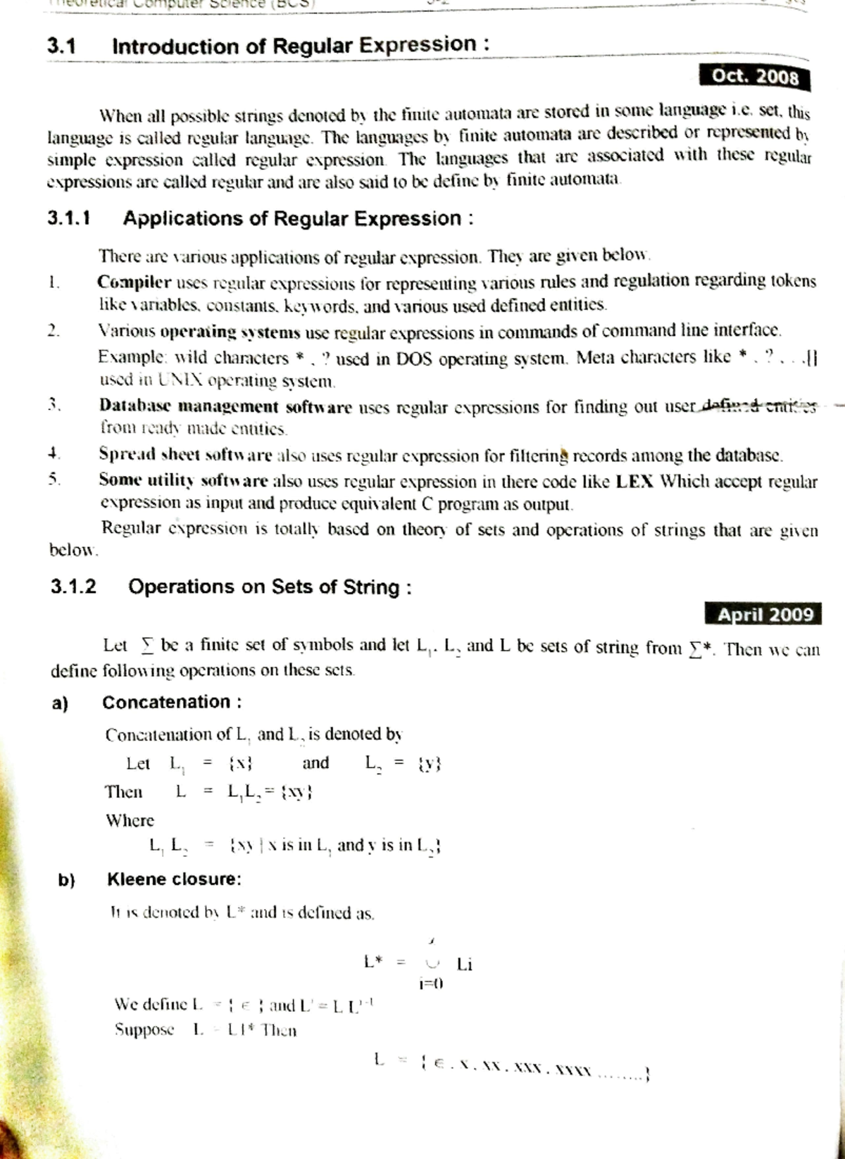 Theoretical Computer Science (BCS) 3-3 Regular Expressions: Concepts ...