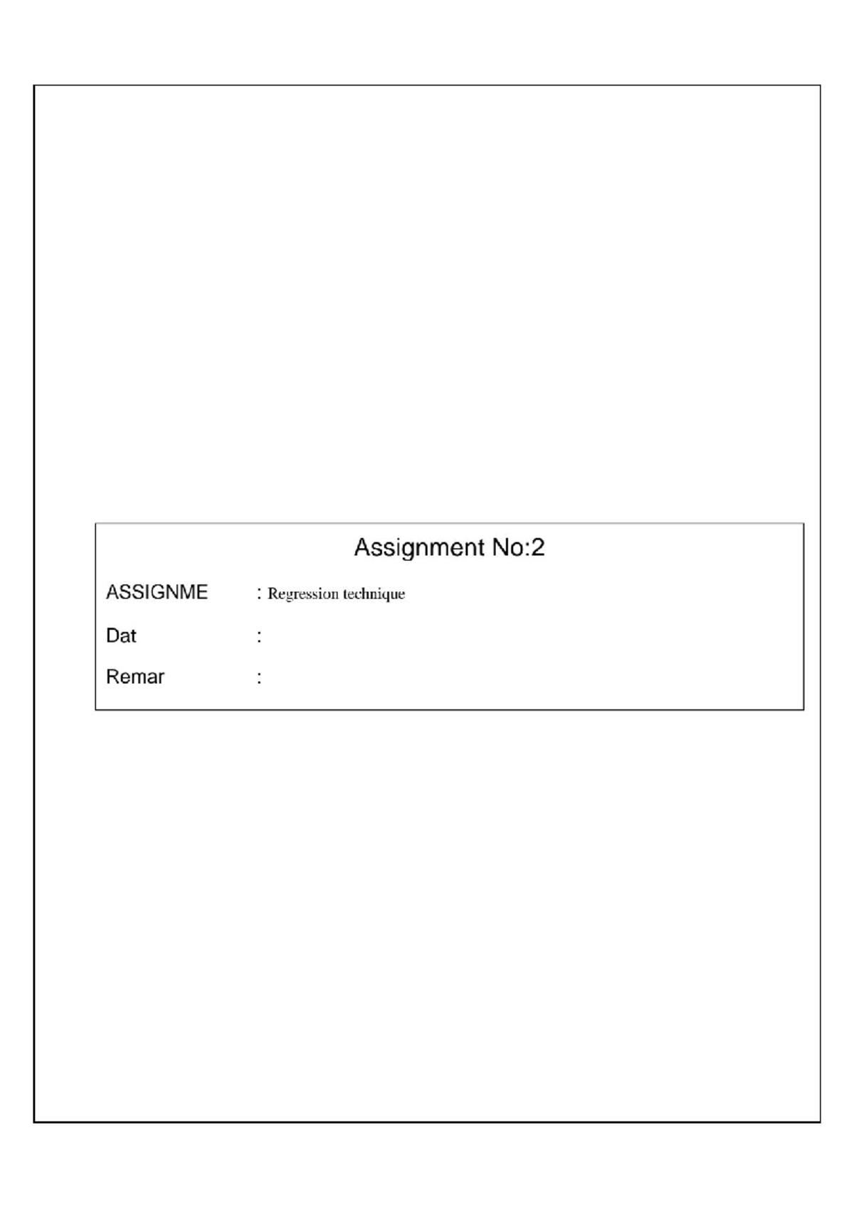 DOC 20230718 WA0009 1 - Assignment on Linear Regression Techniques ...