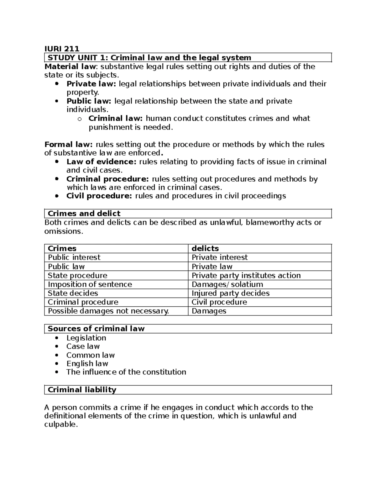 IURI 173 Family Law Unit 1 & 2 Summaries: Key Concepts and Cases - Studocu