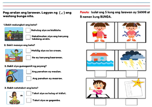 Solved Panuto Gumuhit At Gumupit Ng Isang Larawan Na Nagpapakita Ng