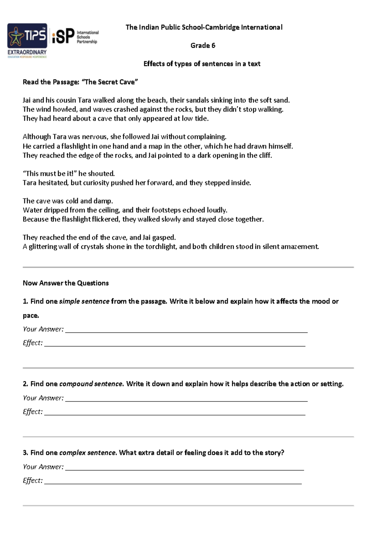 Gr6-Effects of Sentences: Analyzing Mood & Action in Text - Studocu