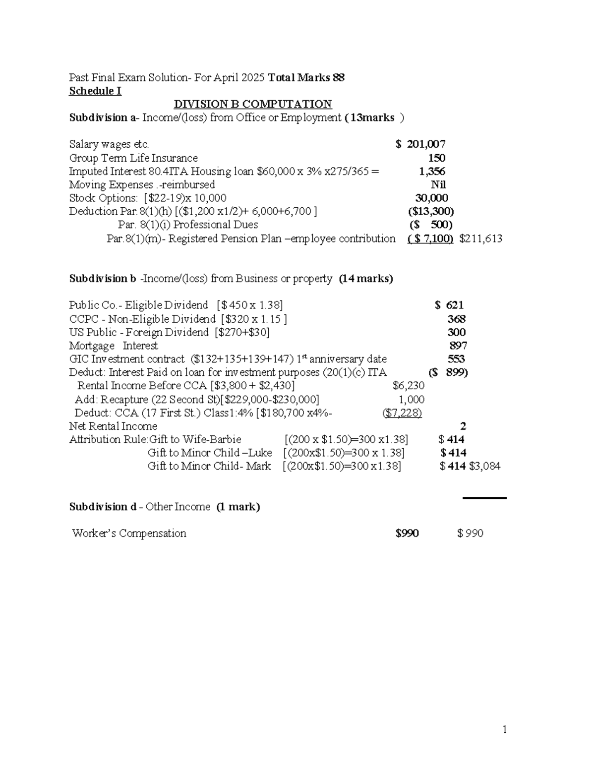 Past Final Exam Solutions for Course Code: August 2025 - Studocu