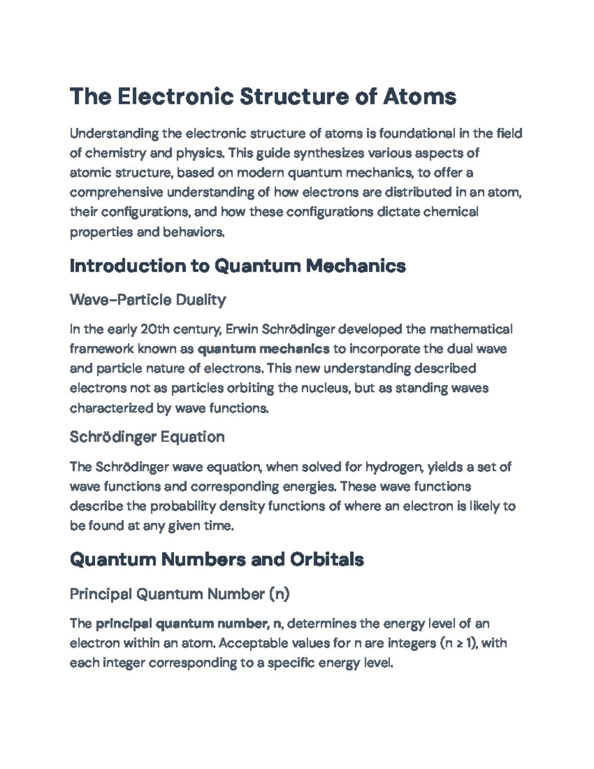 Understanding the Electronic Structure of Atoms: A Comprehensive Guide ...