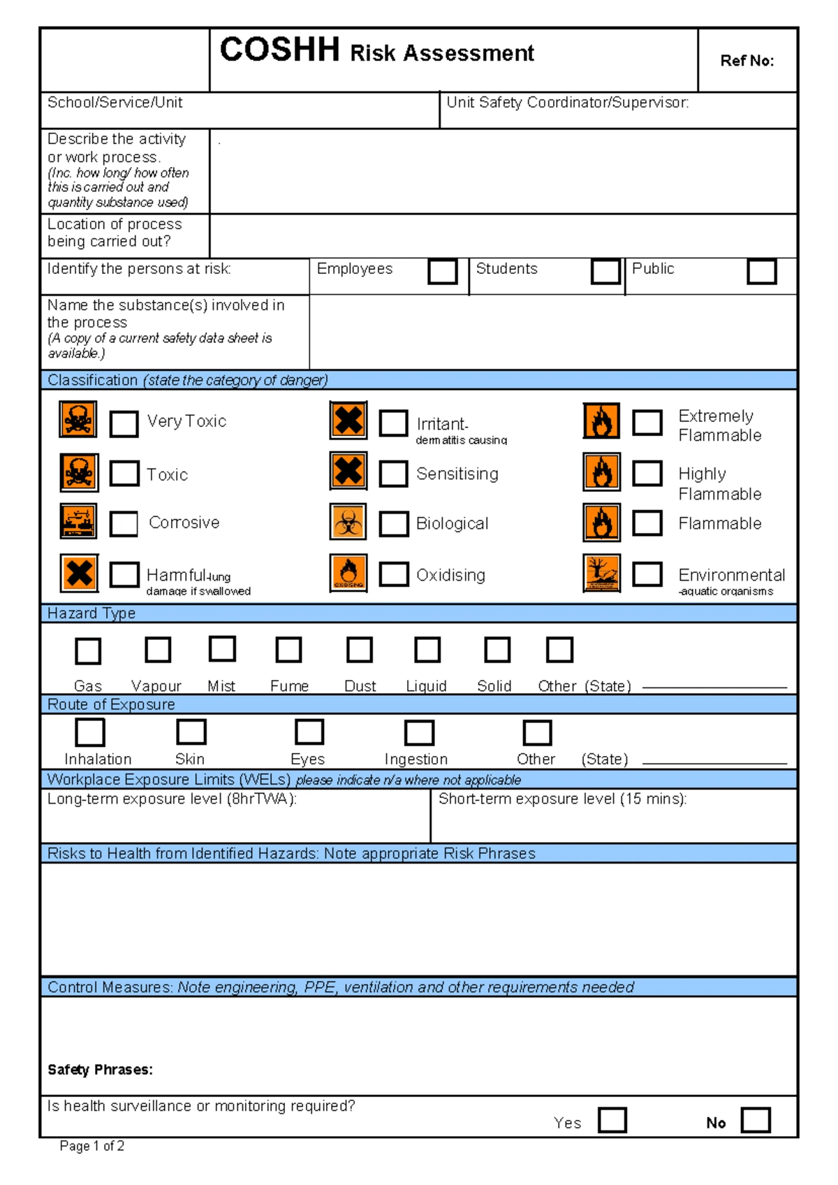 Risk Assessment for Portable Power Tools in Engineering Dept. - Studocu