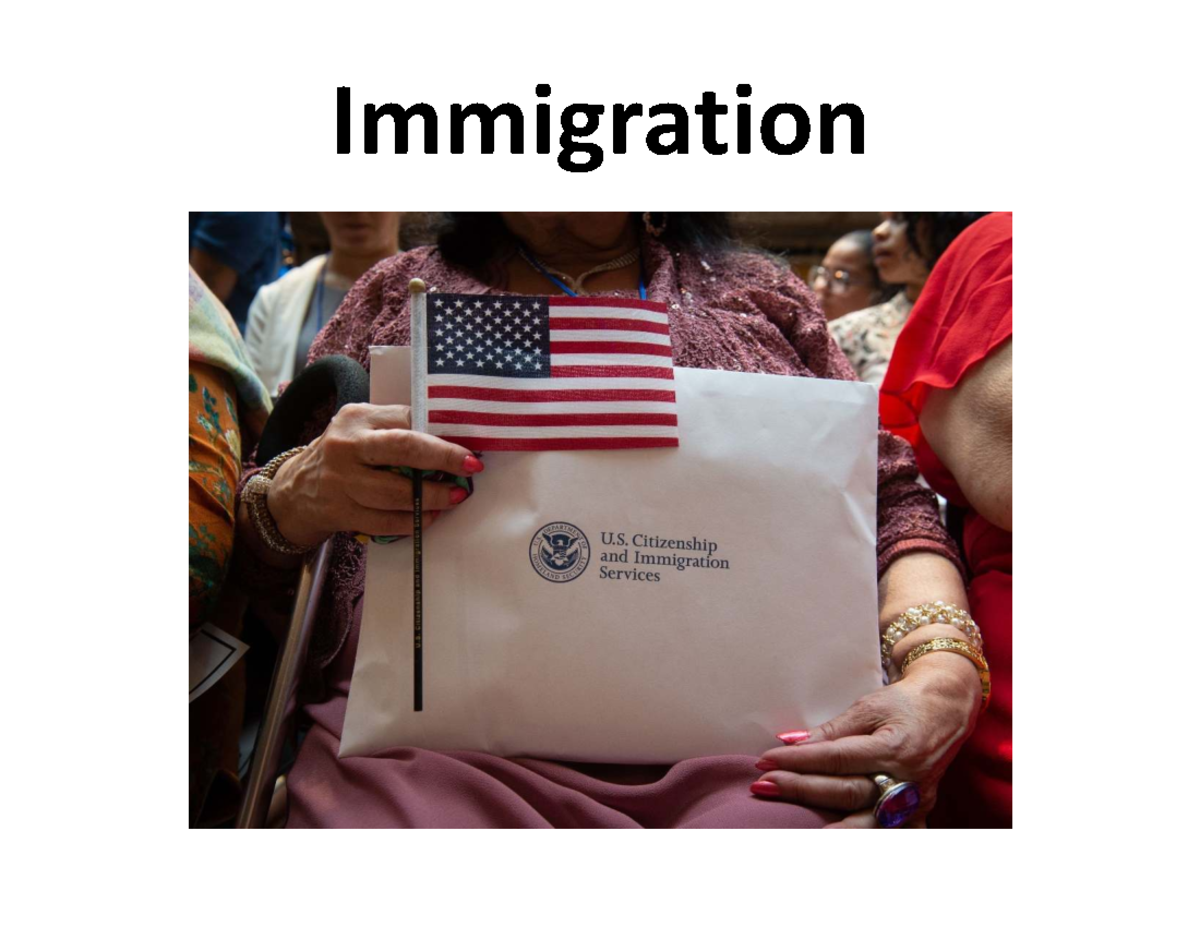Immigration Exam 3 Study Guide - Studocu