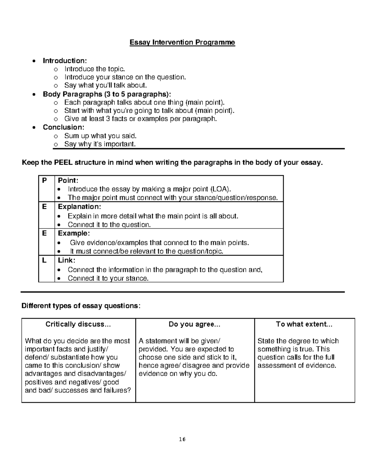 Grade 12 History Essay Revision: Negotiated Settlement and Unity in ...