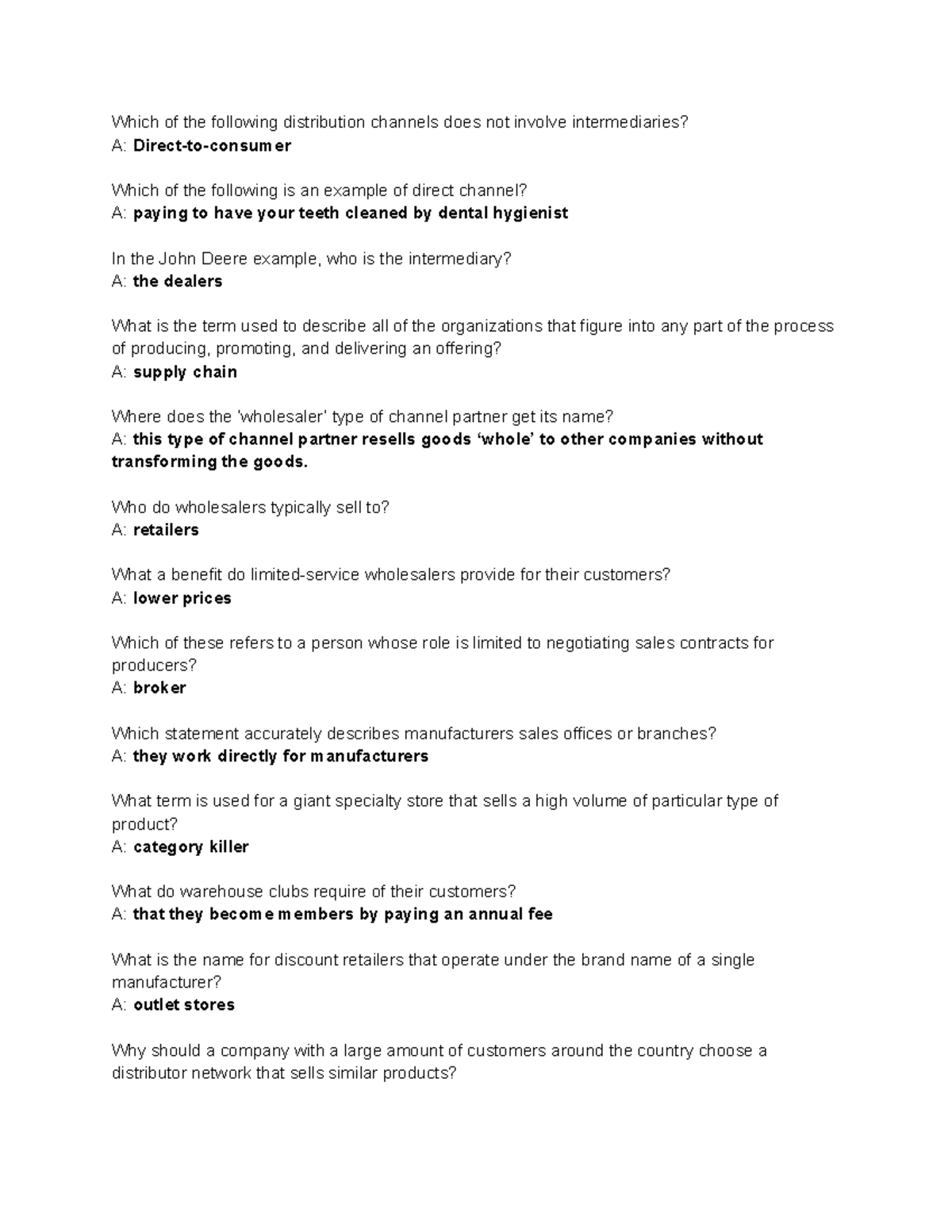 MKT 101 - Week 5 Soomo Questions and Answers Overview - Studocu