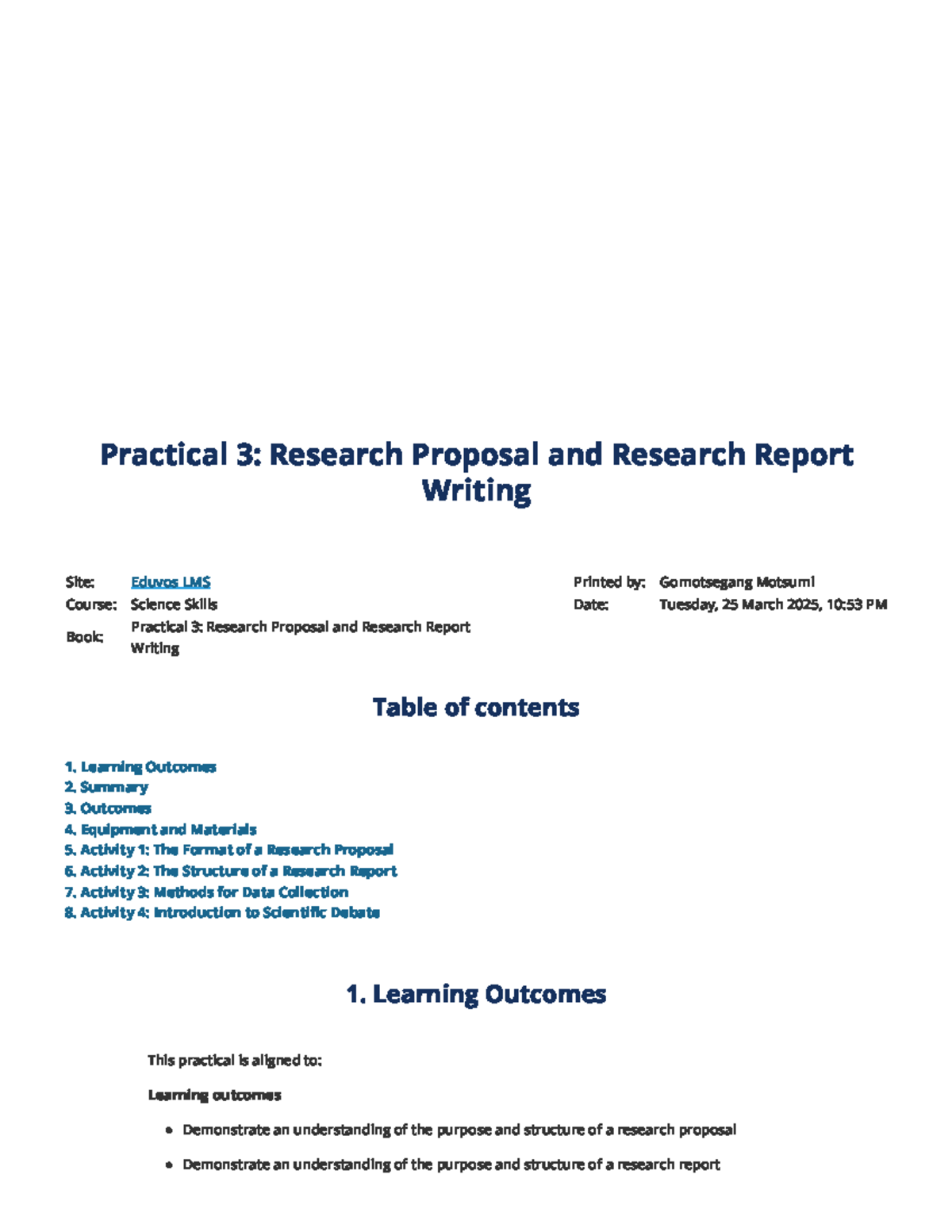 Practical 3 Research Proposal and Research Report Writing Eduvos ...