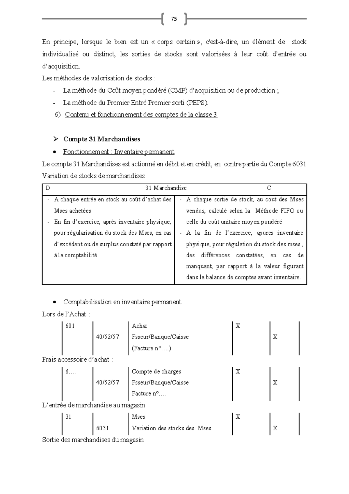 Méthodes de Valorisation des Stocks : CMP et FIFO - Correction ...