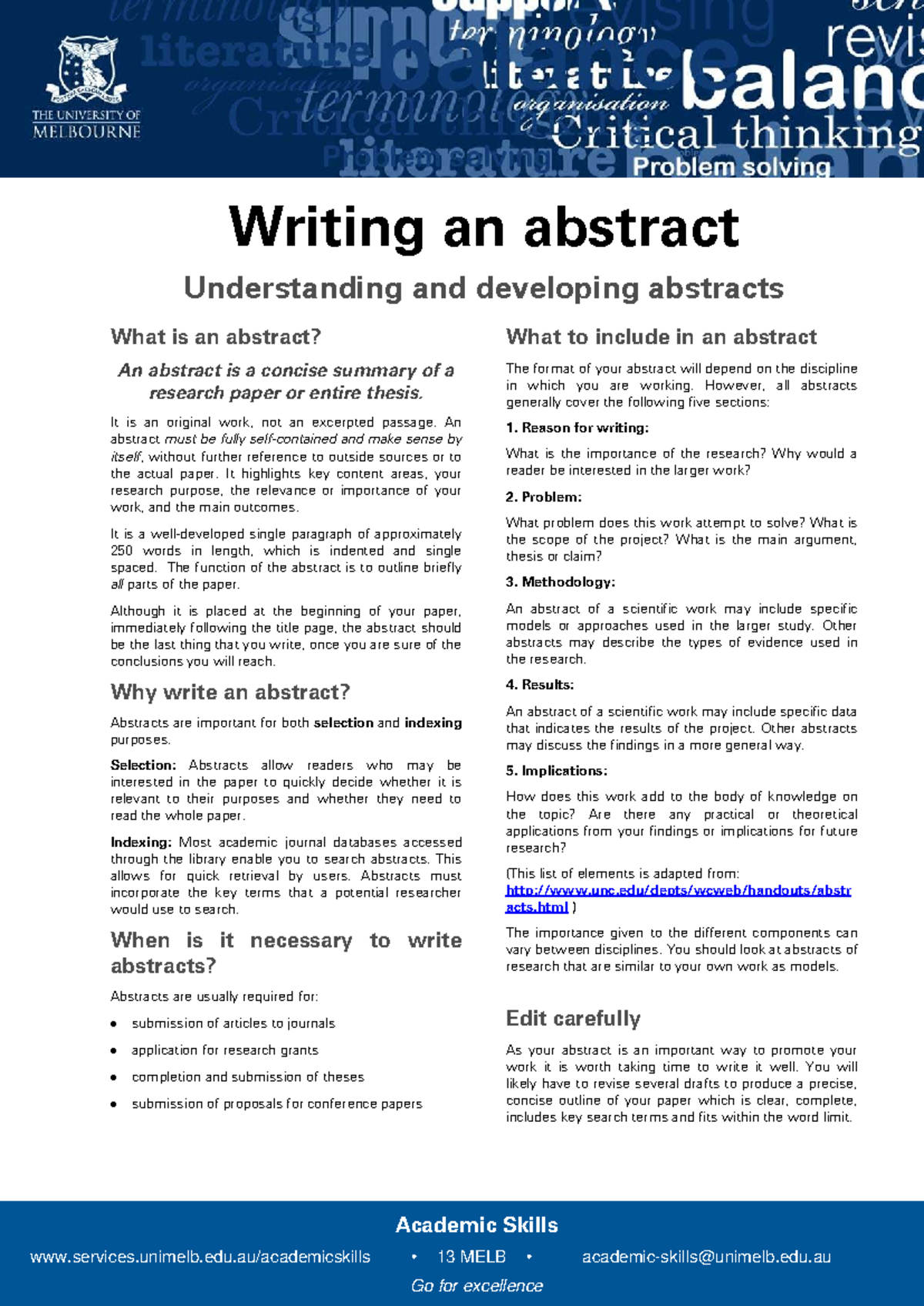 12 - Writing an Abstract: Key Elements and Guidelines for Success - Studocu