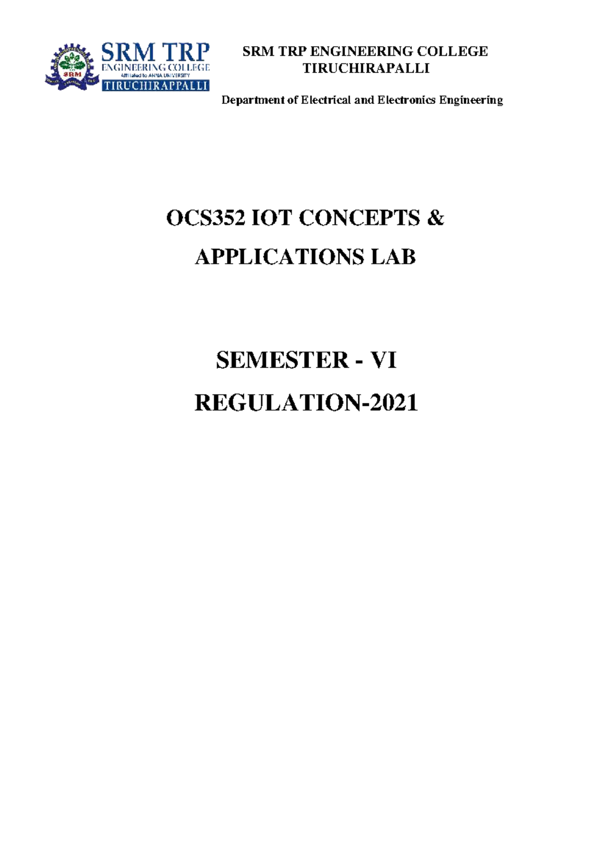 New Title: OCS352 IoT Concepts & Applications Lab Record - Semester VI ...