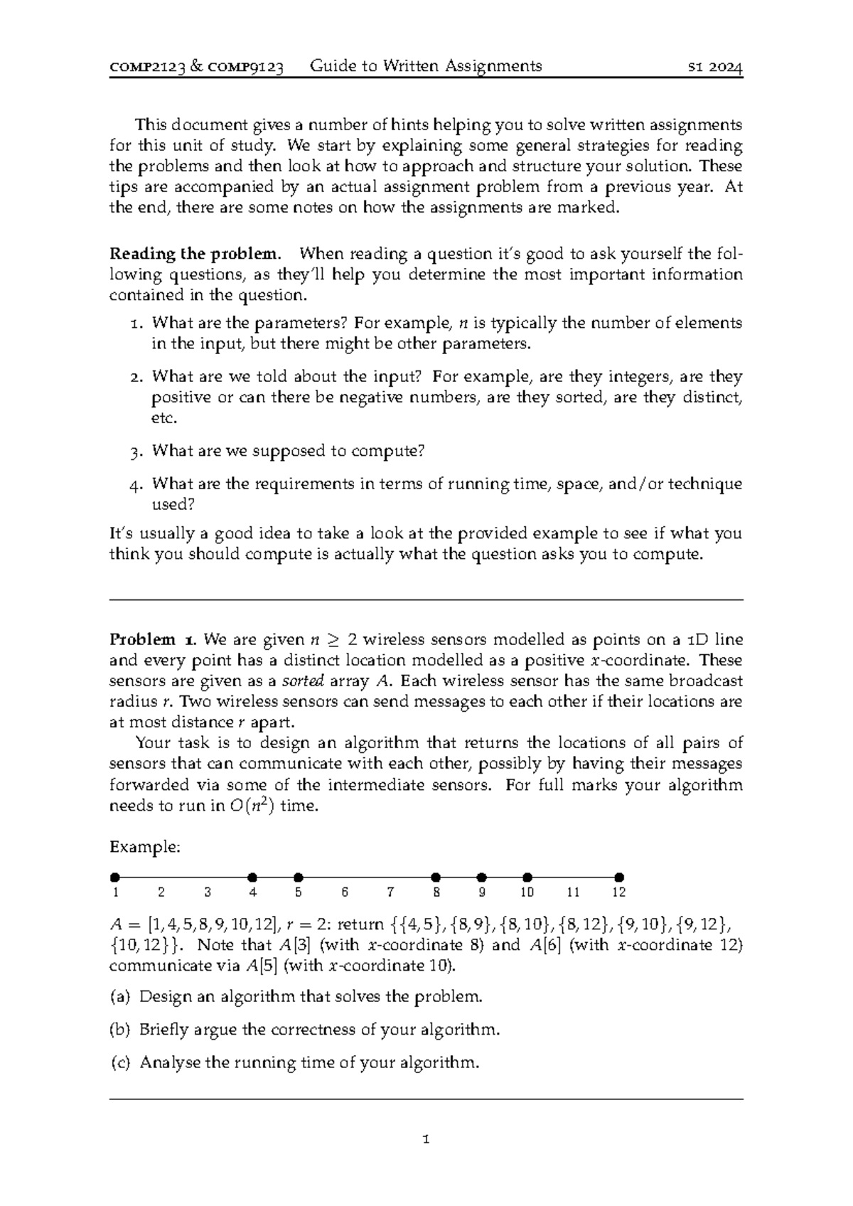 Guide to written assignments - We start by explaining some general ...