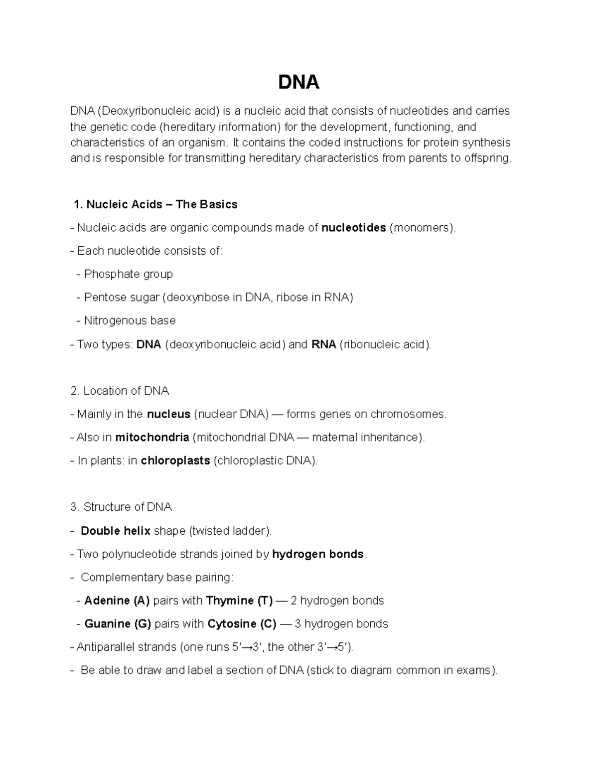 DNA Lesson Plan: Understanding Structure, Function, and Replication ...