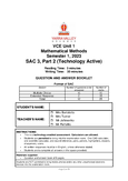Practice materials for Studying Mathematical Methods- Unit 1 in VCE ...