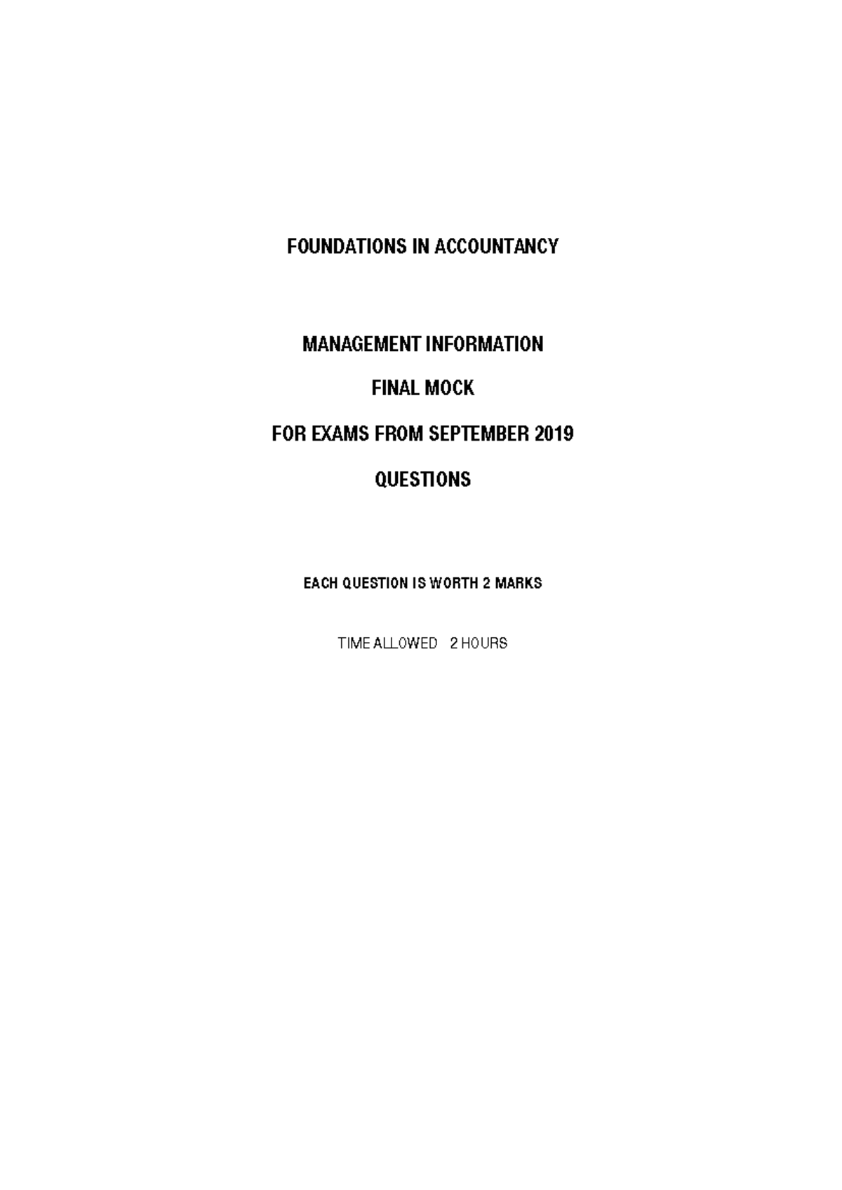 572392133 FIA MA1 Final Mock Exam Questions with Solutions - Studocu