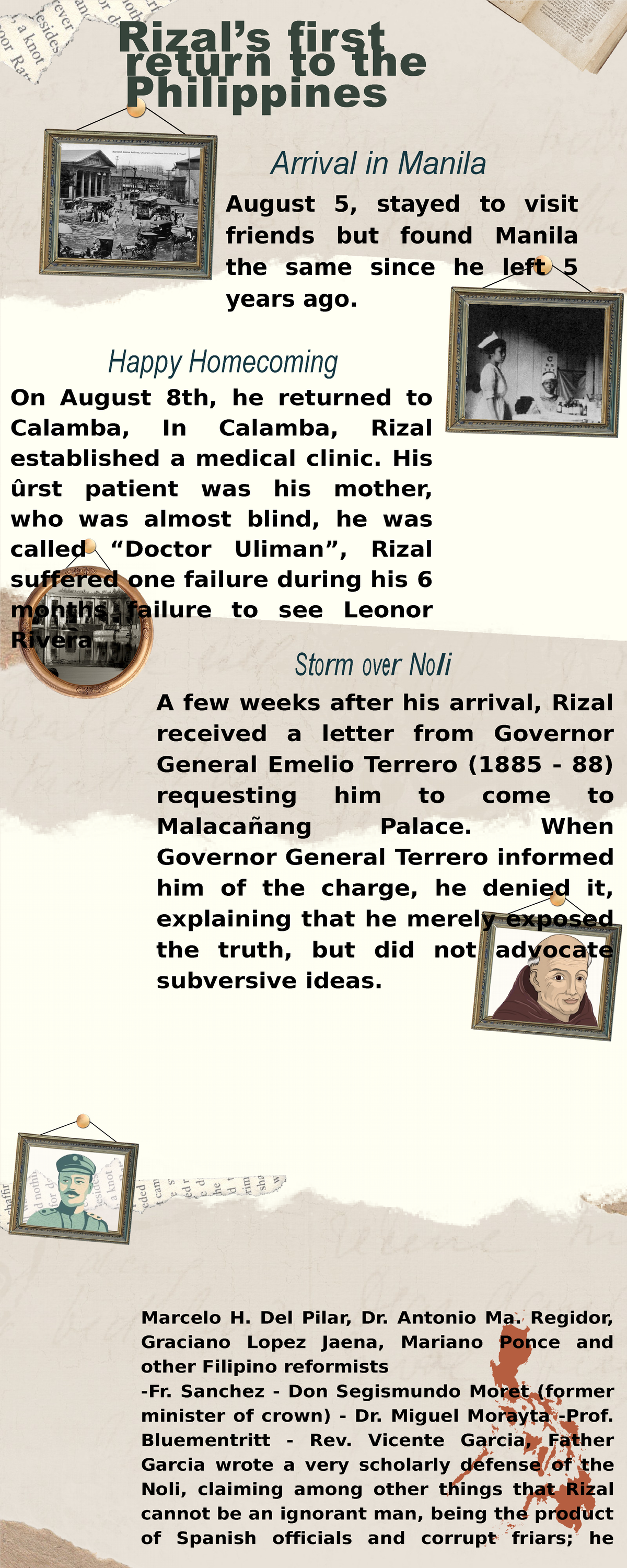 Beige Scrapbook Art and History Museum Infographic - Rizal’s first ...