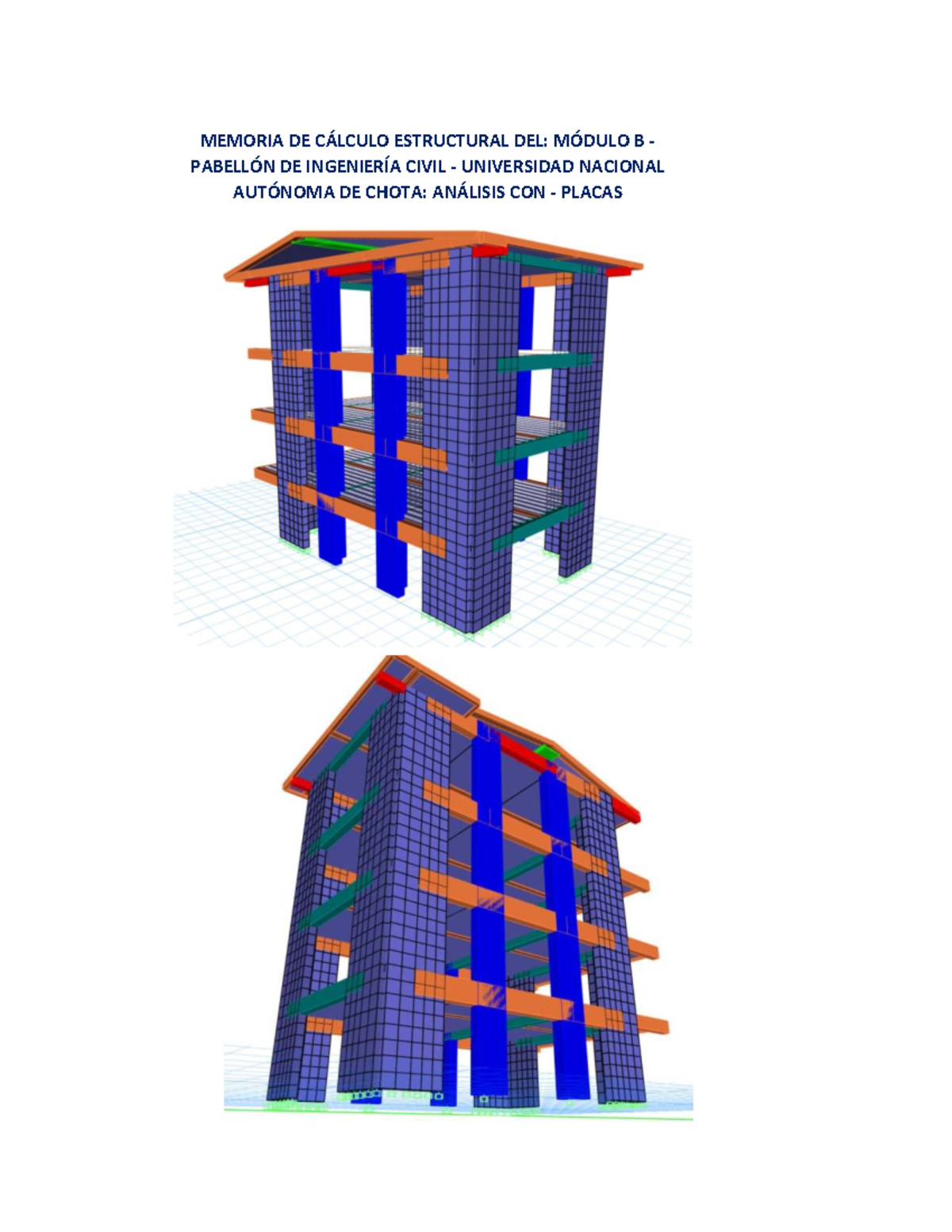 MEMORIA DE CÁLCULO ESTRUCTURAL MÓDULO B - PABELLÓN INGENIERÍA CIVIL UNACH - Document Preview