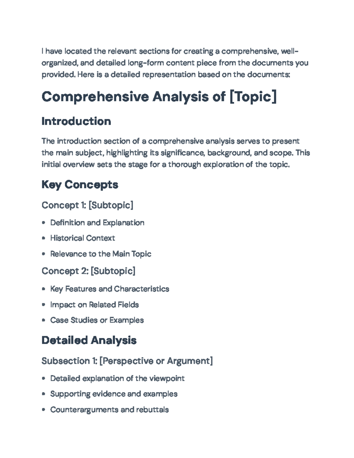 Comprehensive Analysis Structure and Methodologies Overview - I have ...