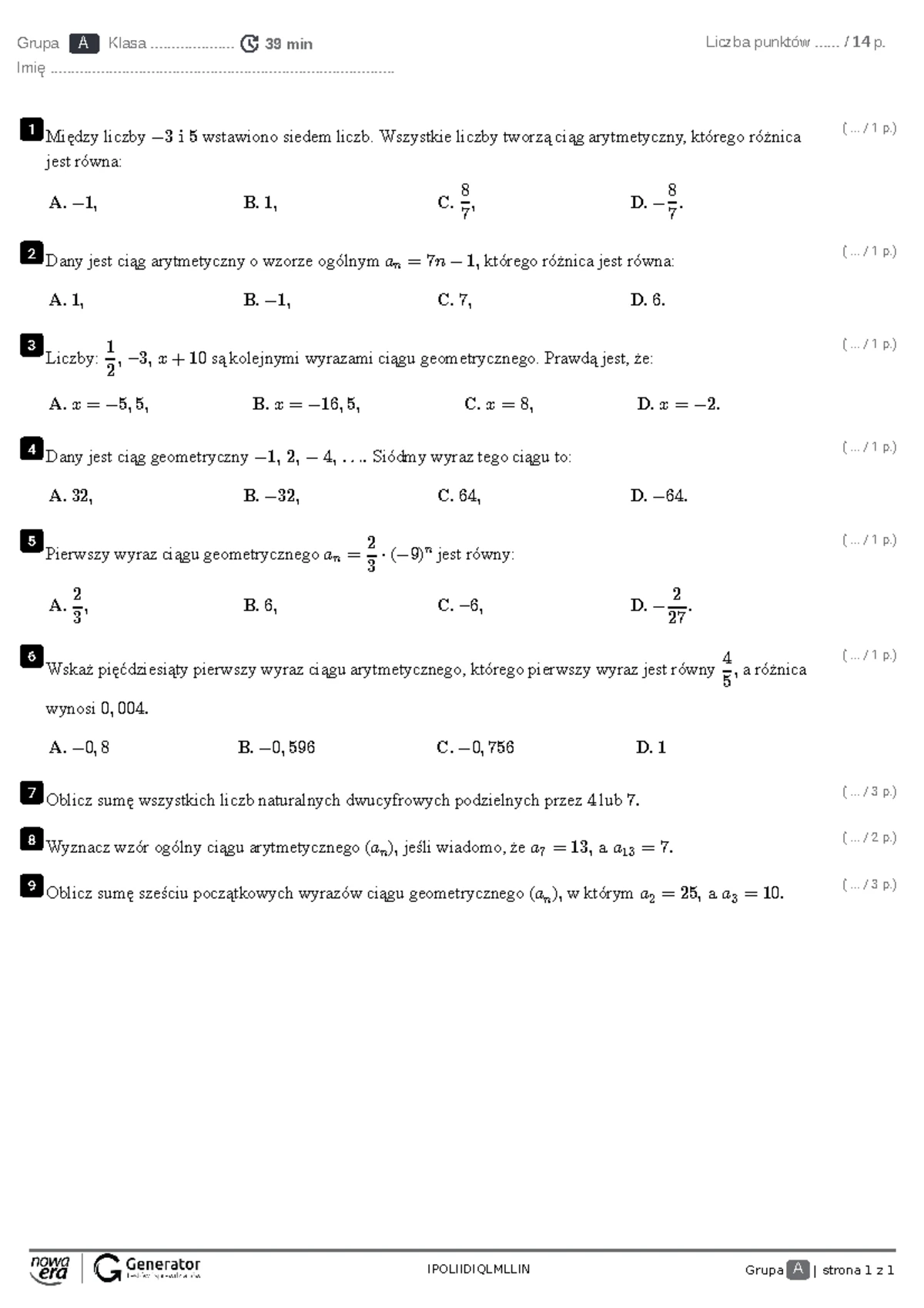 Ułamki Dziesiętne Kl 6 Sprawdzian Librus www.studocu.com