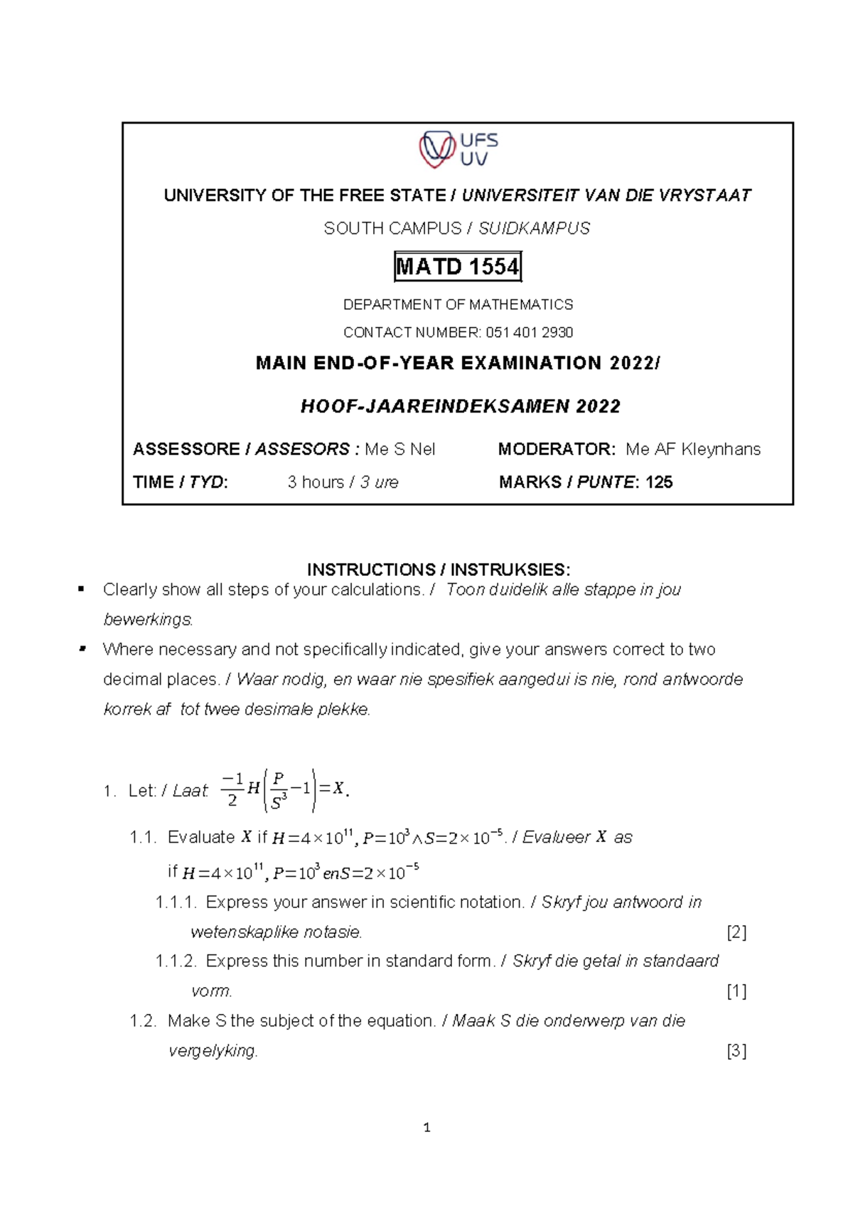 Final Exam Preparation for MATD 1554 - 2022 - Studocu