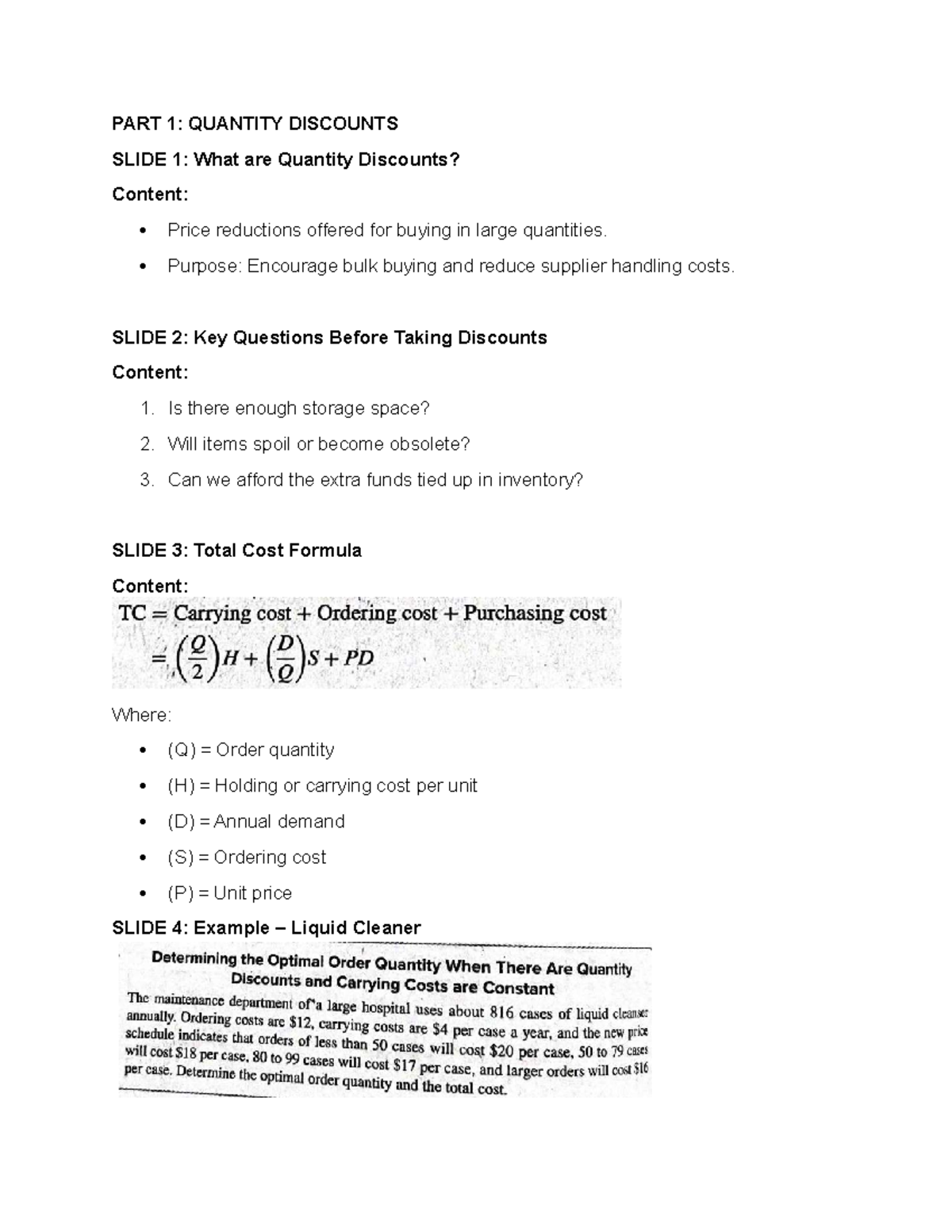 Quantity Discounts Overview: Key Concepts & Examples - Studocu