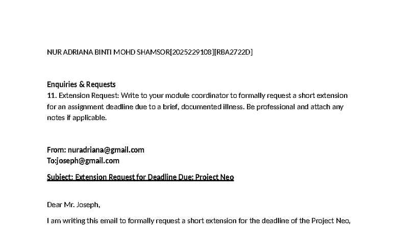 Q11 email format - NUR ADRIANA BINTI MOHD SHAMSOR[2025229108][RBA2722D ...