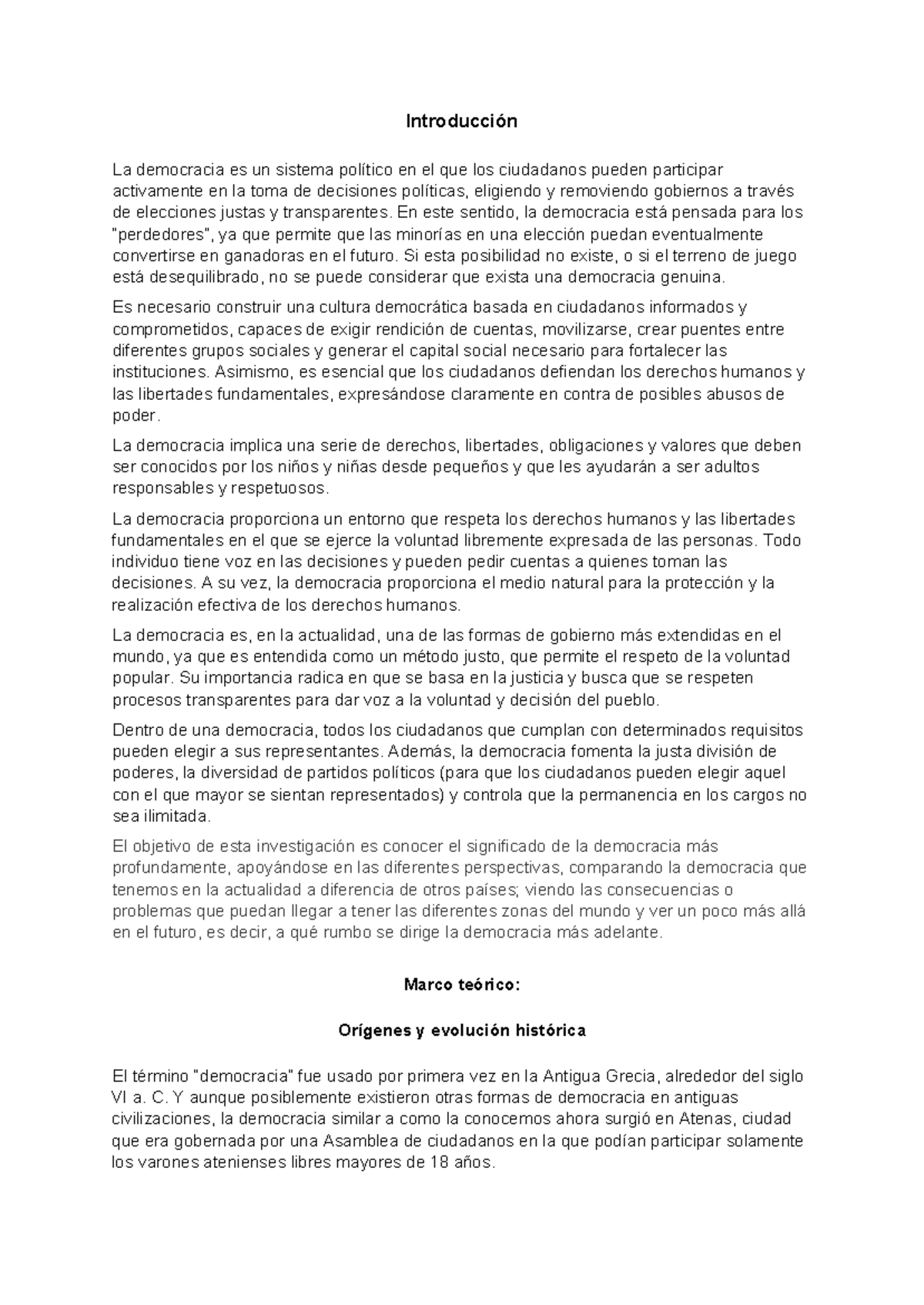 Democracia: Análisis y Retos en el Contexto Actual (CIV 101) - Studocu