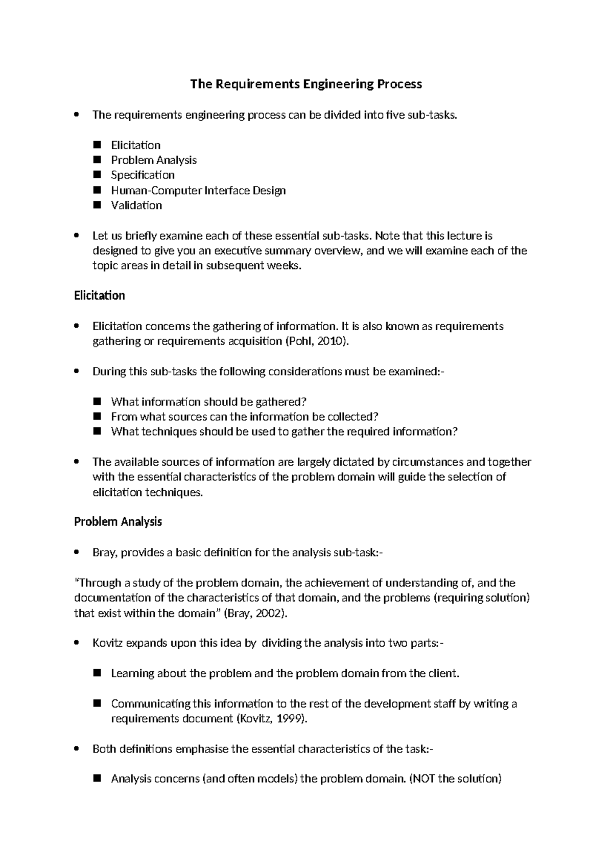 Topic 3: Overview of Requirements Engineering Process - OS - Lecture ...