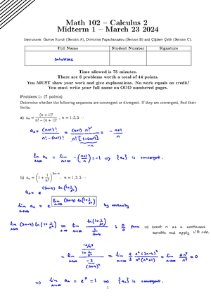 NS102 Midterm Spring 2024-Answer Key - NS 102 Science of Nature II ...
