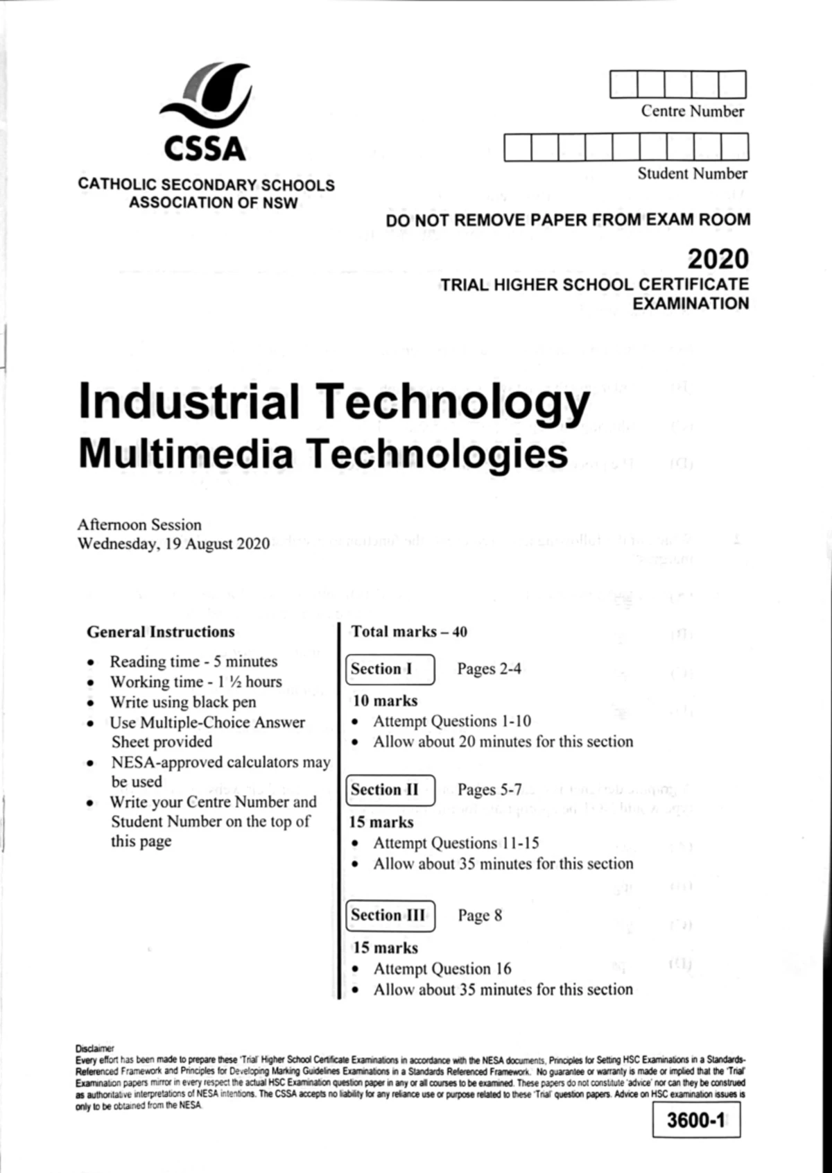 2019 Trial HSC MG ITMM Marking Guidelines for Multimedia Technologies ...