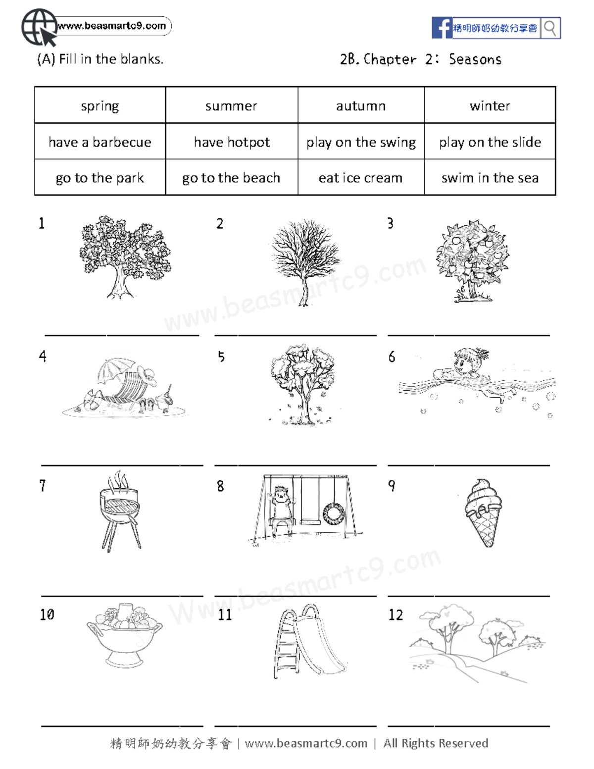 P2 - 2B Grammar in Use: Seasons Activity Worksheet - Studocu