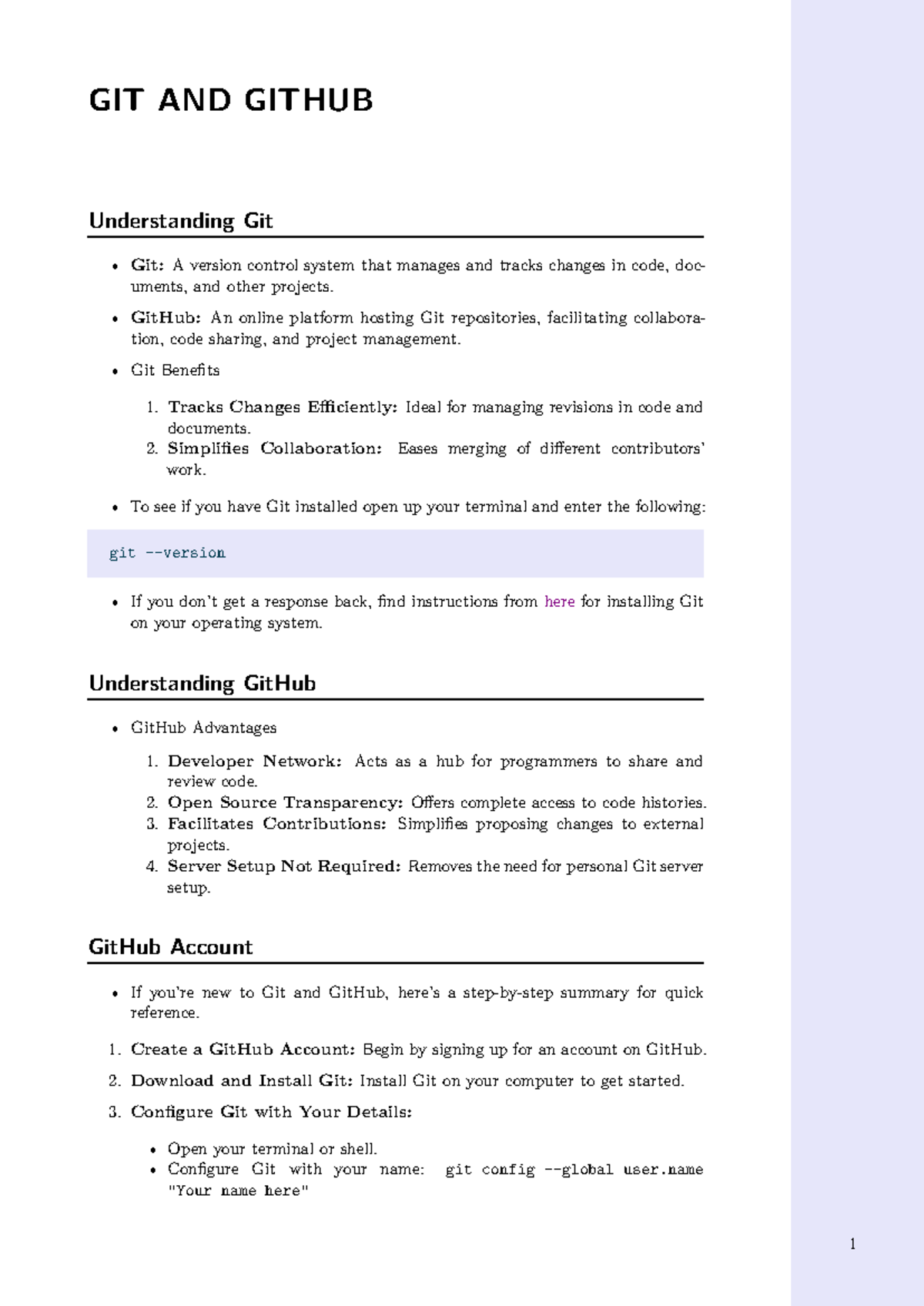 Introduction to Git and GitHub: A Comprehensive Guide - Studocu