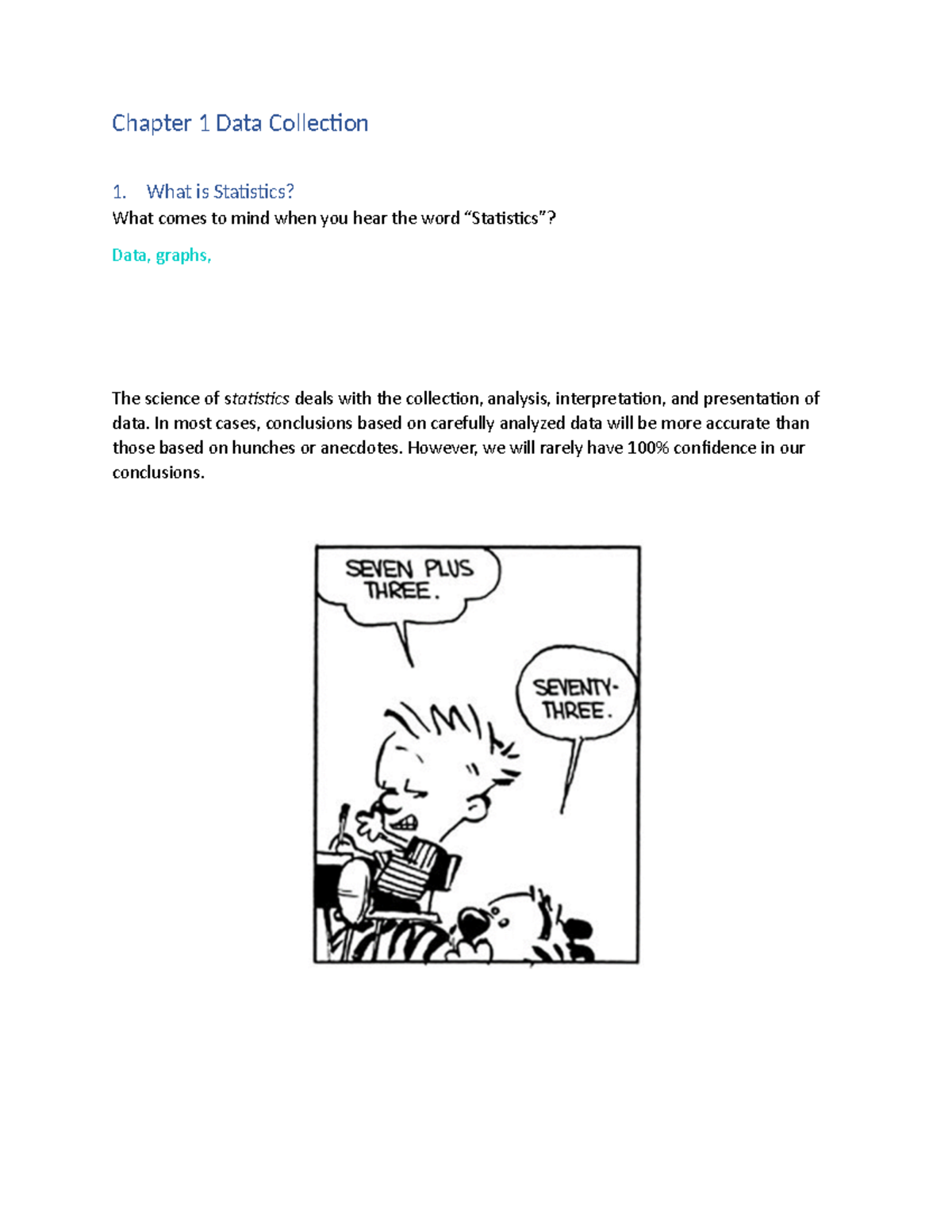 MATH 1680 Chapter 1 Statistical Concepts and Data Collection Notes ...