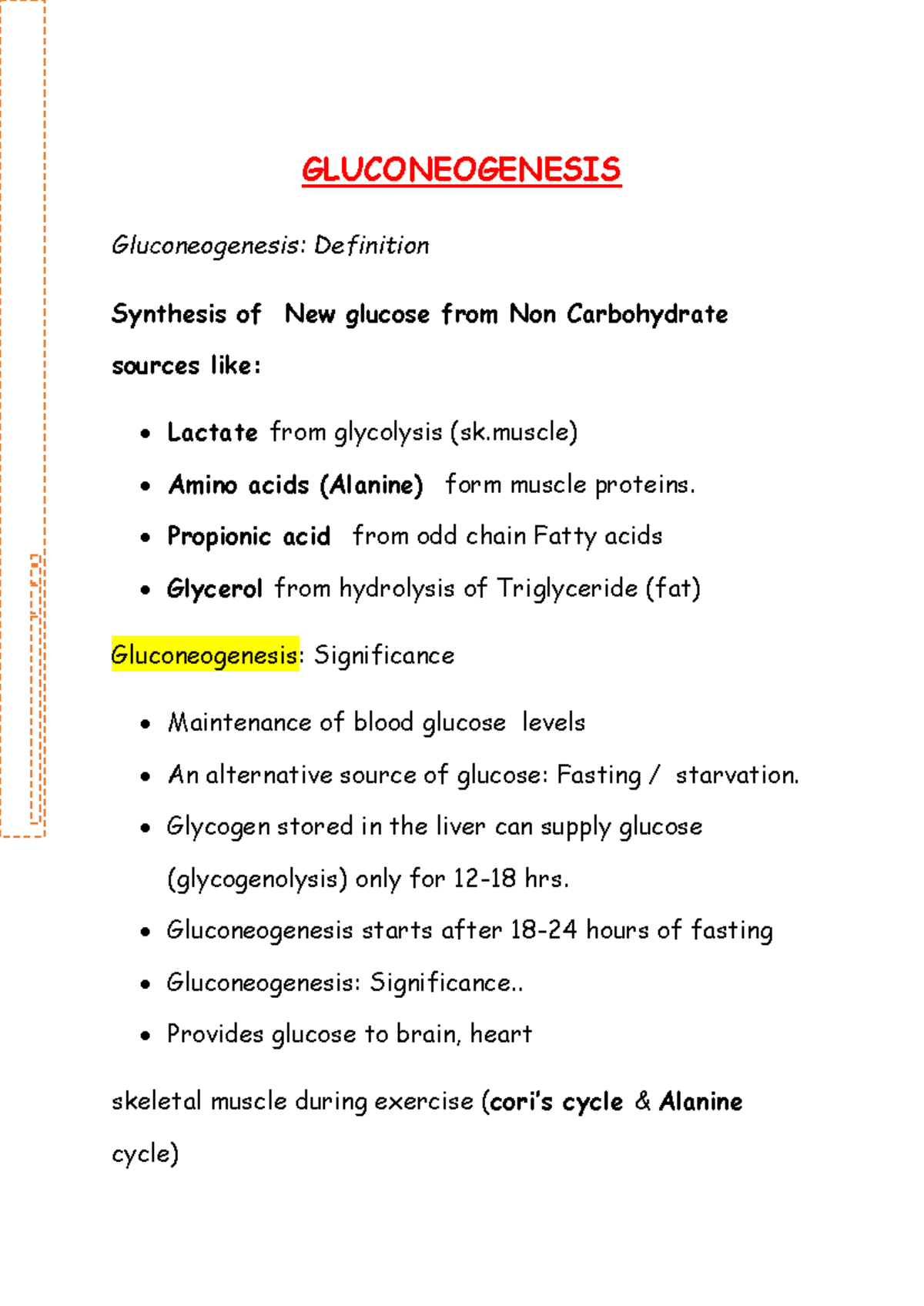 Glycolysis And Gluconeogenesis Ppt